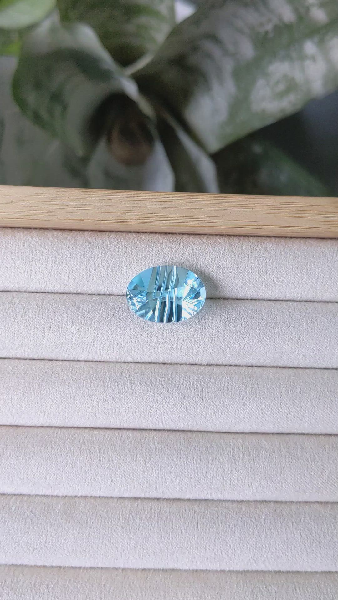 15.63 Ct. Blue Topaz from Brazil Size Video