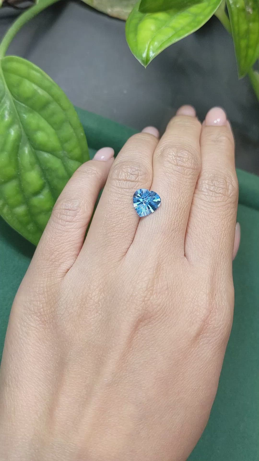 2.53 Ct. Blue Topaz from Brazil Size Video