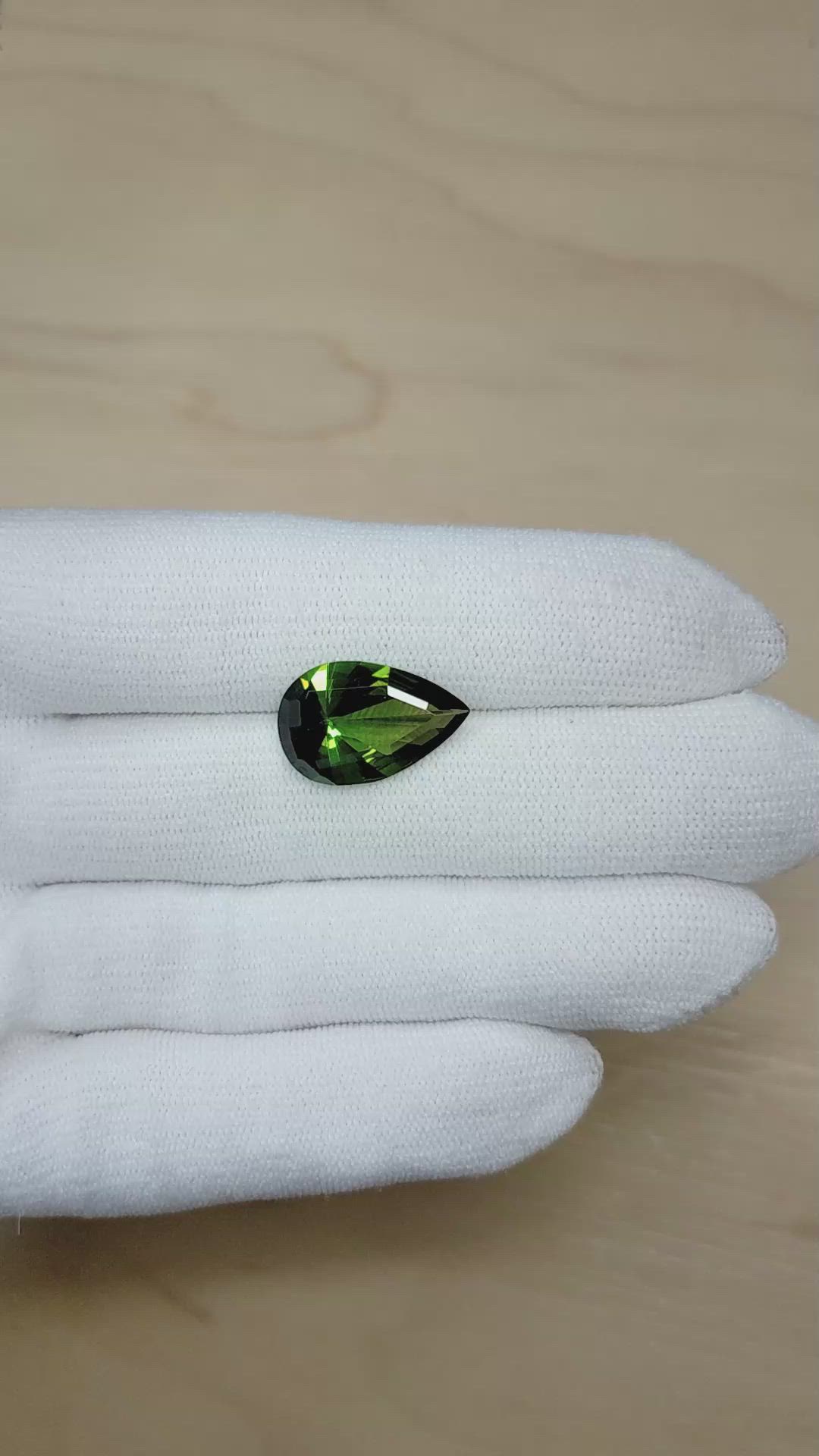 7.48 Ct. Green Tourmaline from Africa Size Video