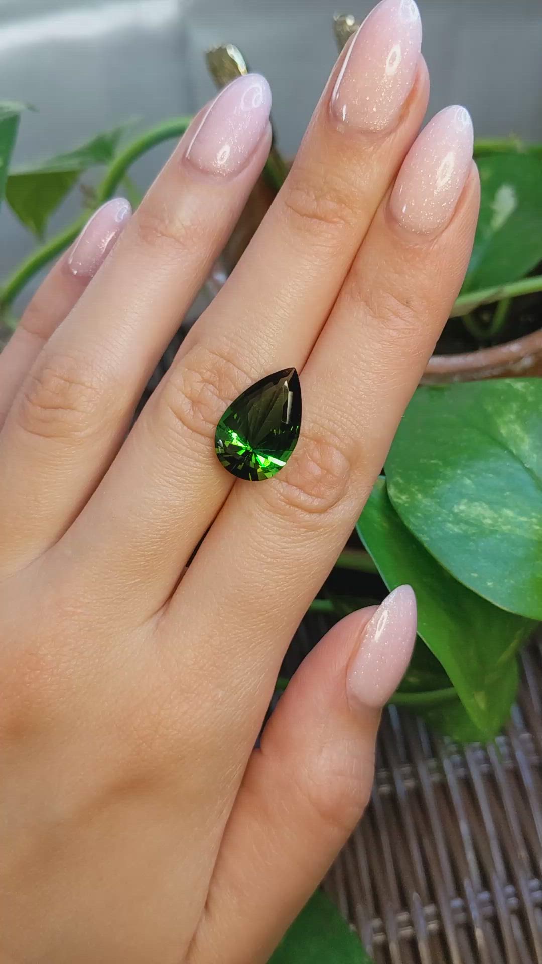 7.48 Ct. Green Tourmaline from Africa Size Video