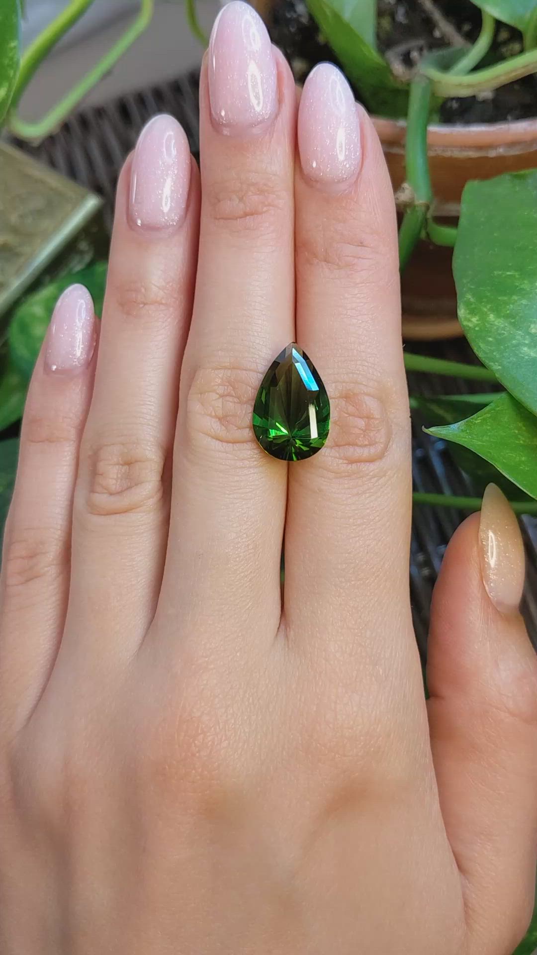 7.48 Ct. Green Tourmaline from Africa Size Video