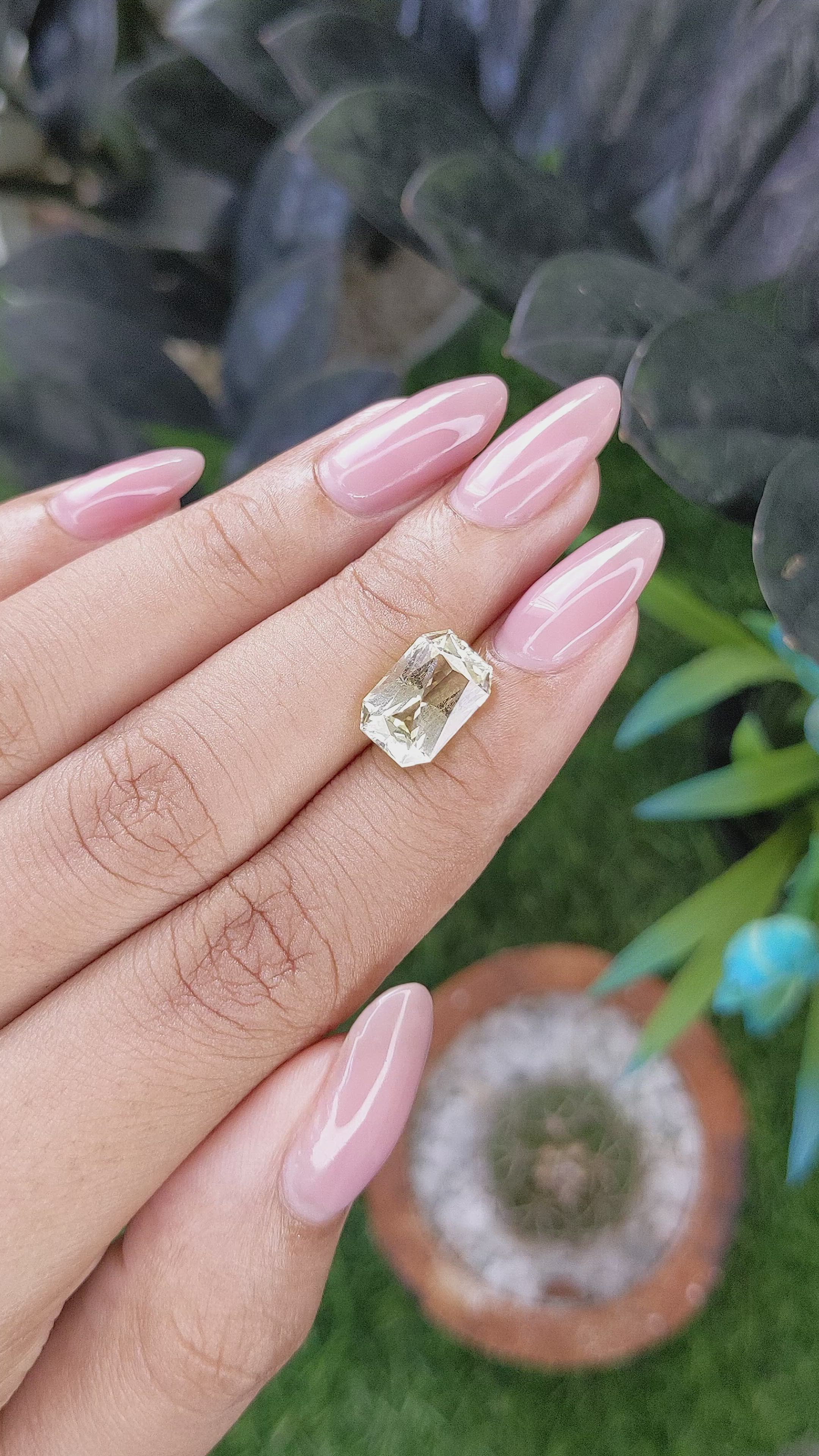 4.12 Ct. Yellow Chrysoberyl from Tanzania Size Video