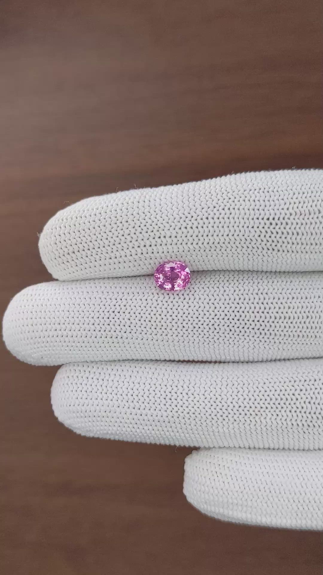 1.17 Ct. Purplish Pink Spinel from Tanzania Size Video