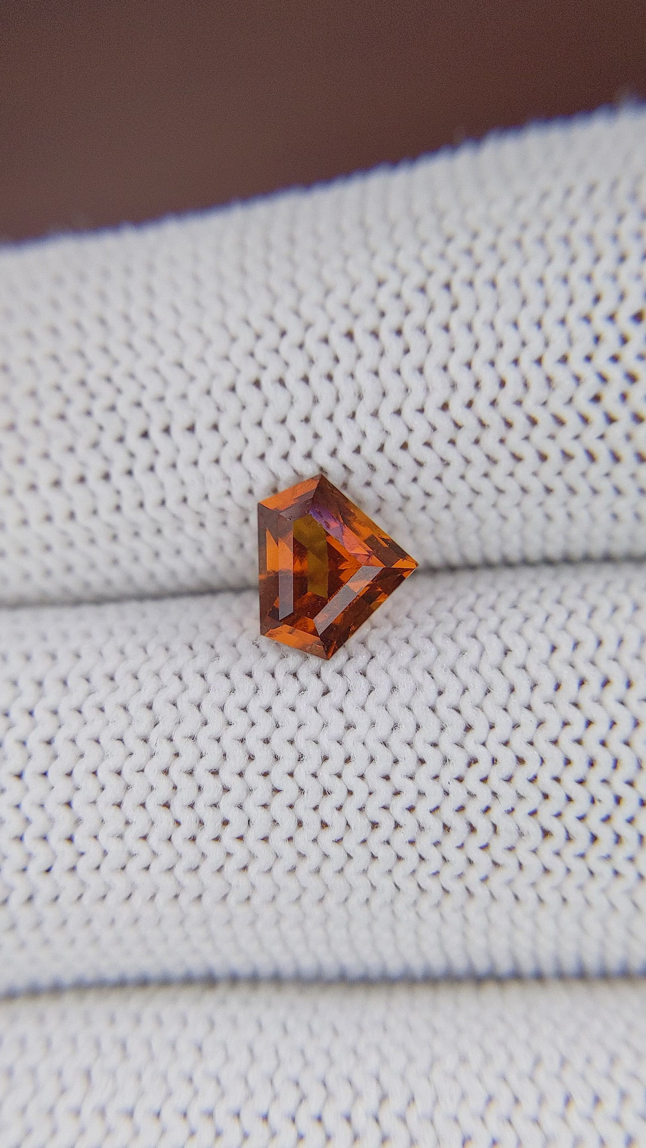 1.18 Ct. Brownish Orange Garnet from Ceylon (Sri Lanka) Size Video
