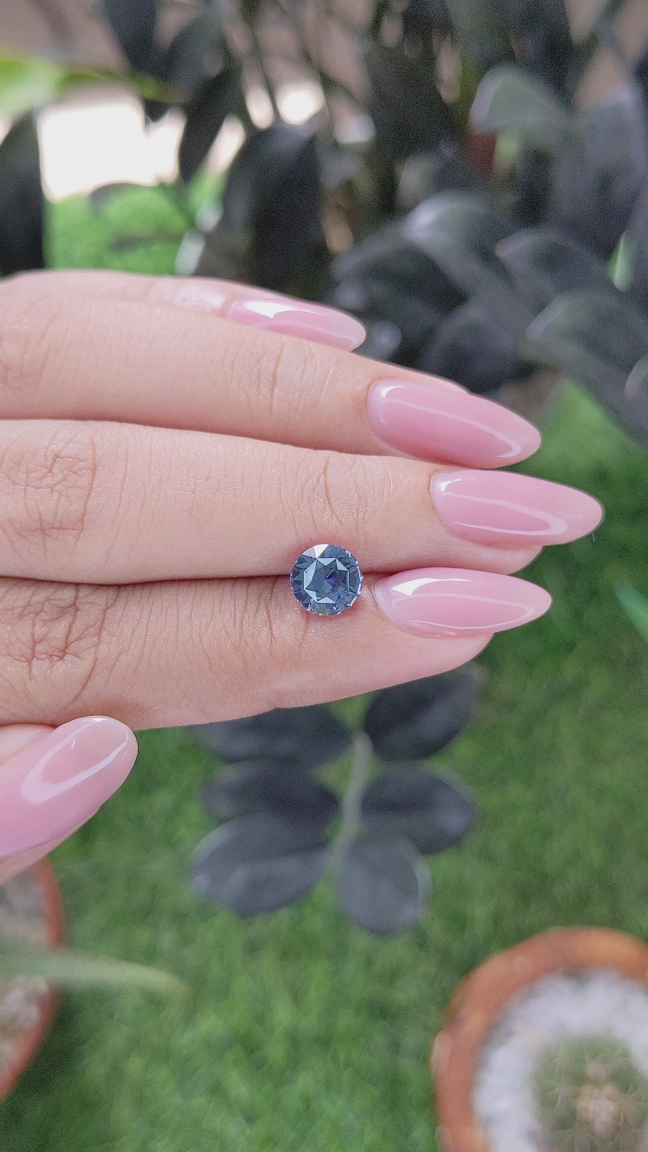 1.58 Ct. Blue Spinel from Tanzania Size Video