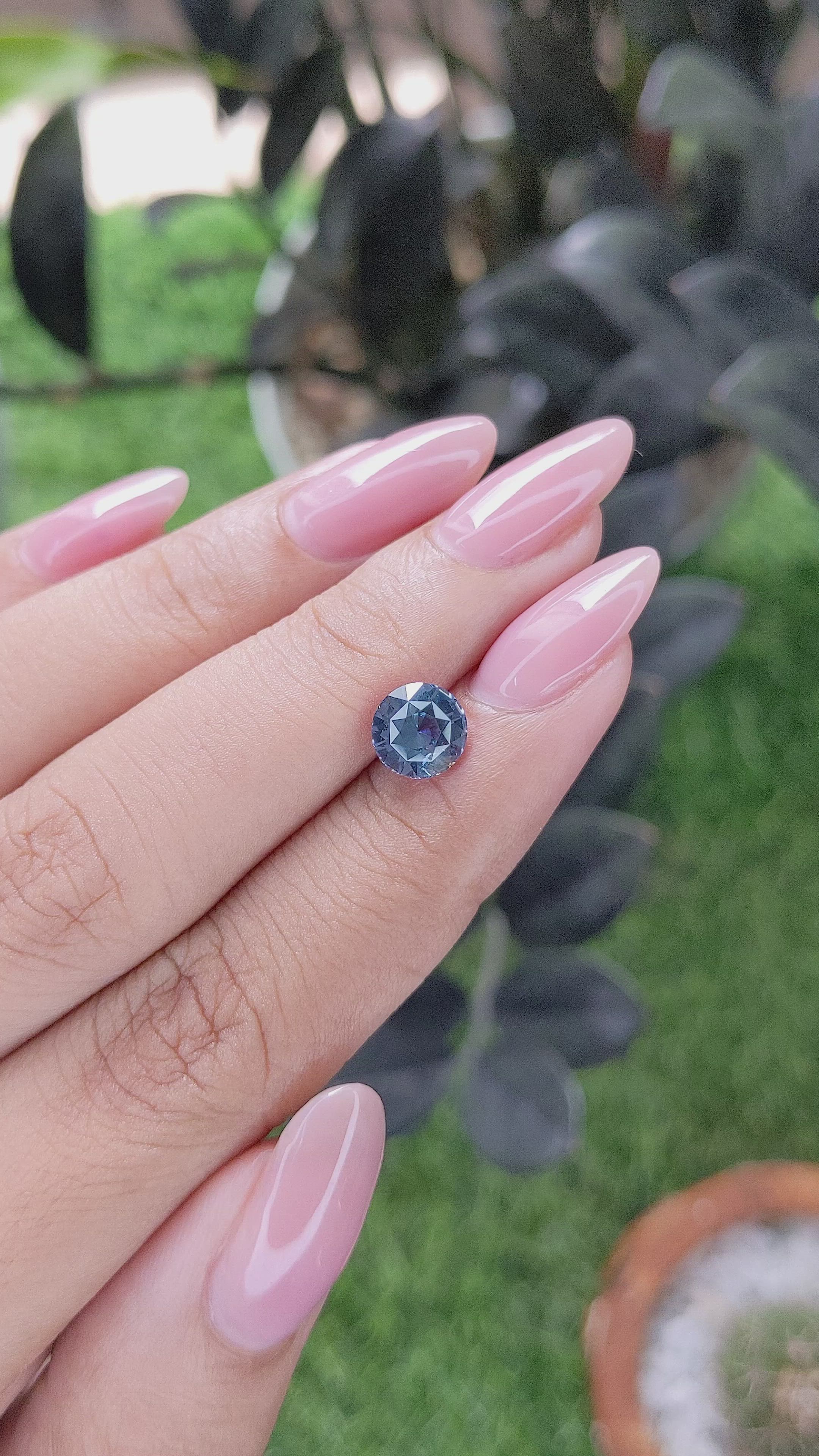 1.58 Ct. Blue Spinel from Tanzania Size Video