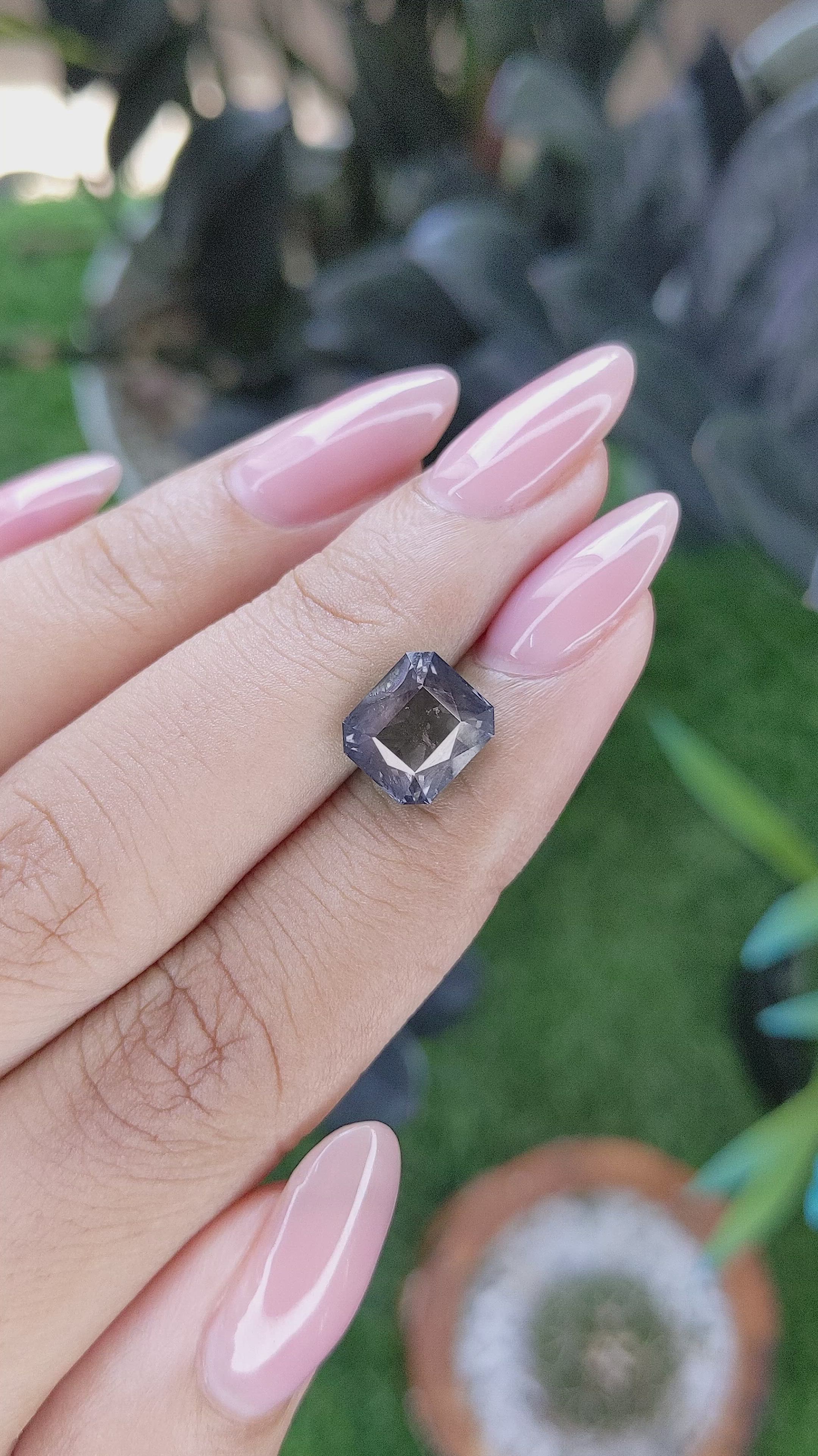 3.58 Ct. Purple Spinel from Tanzania Size Video