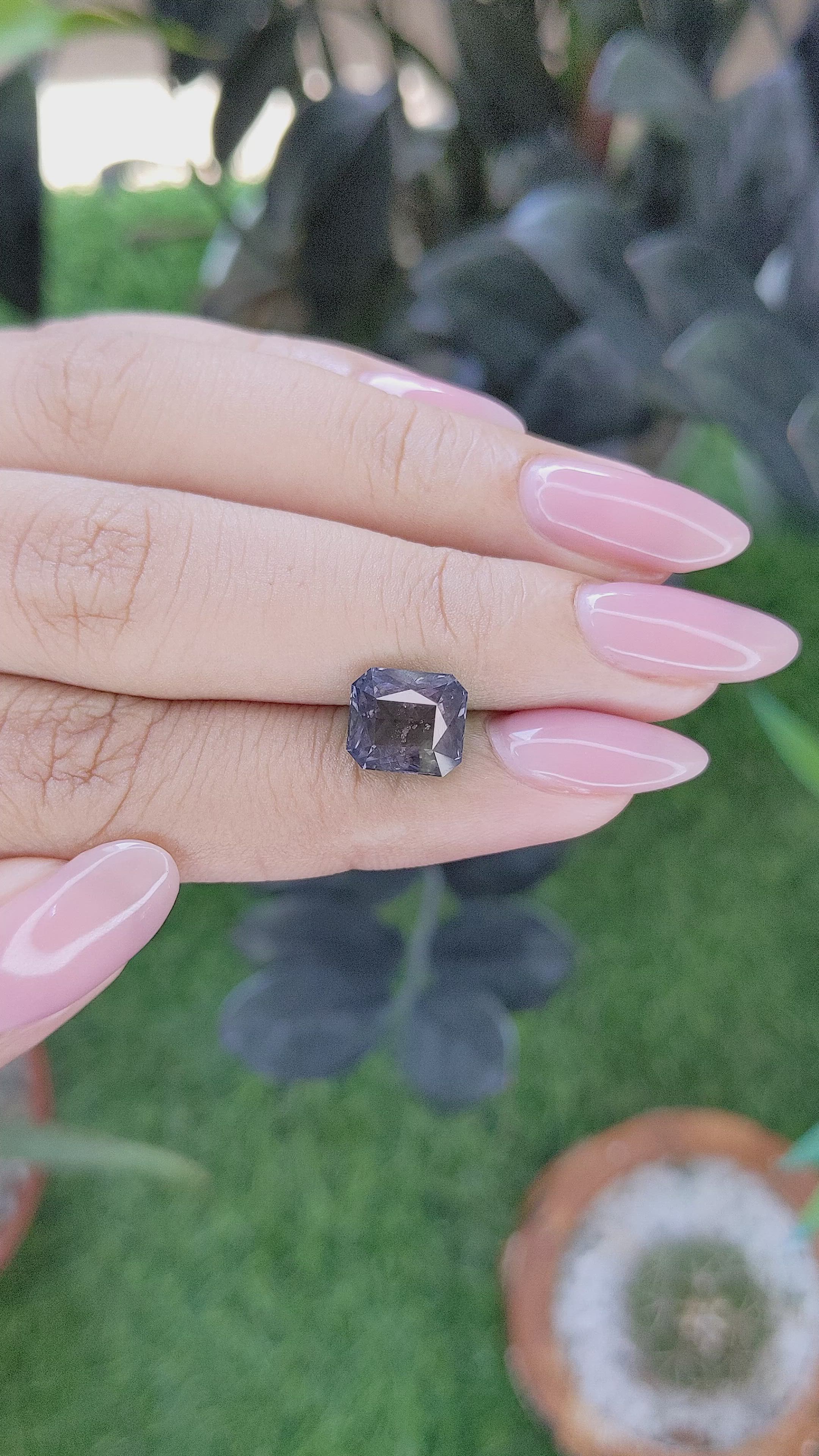 3.58 Ct. Purple Spinel from Tanzania Size Video