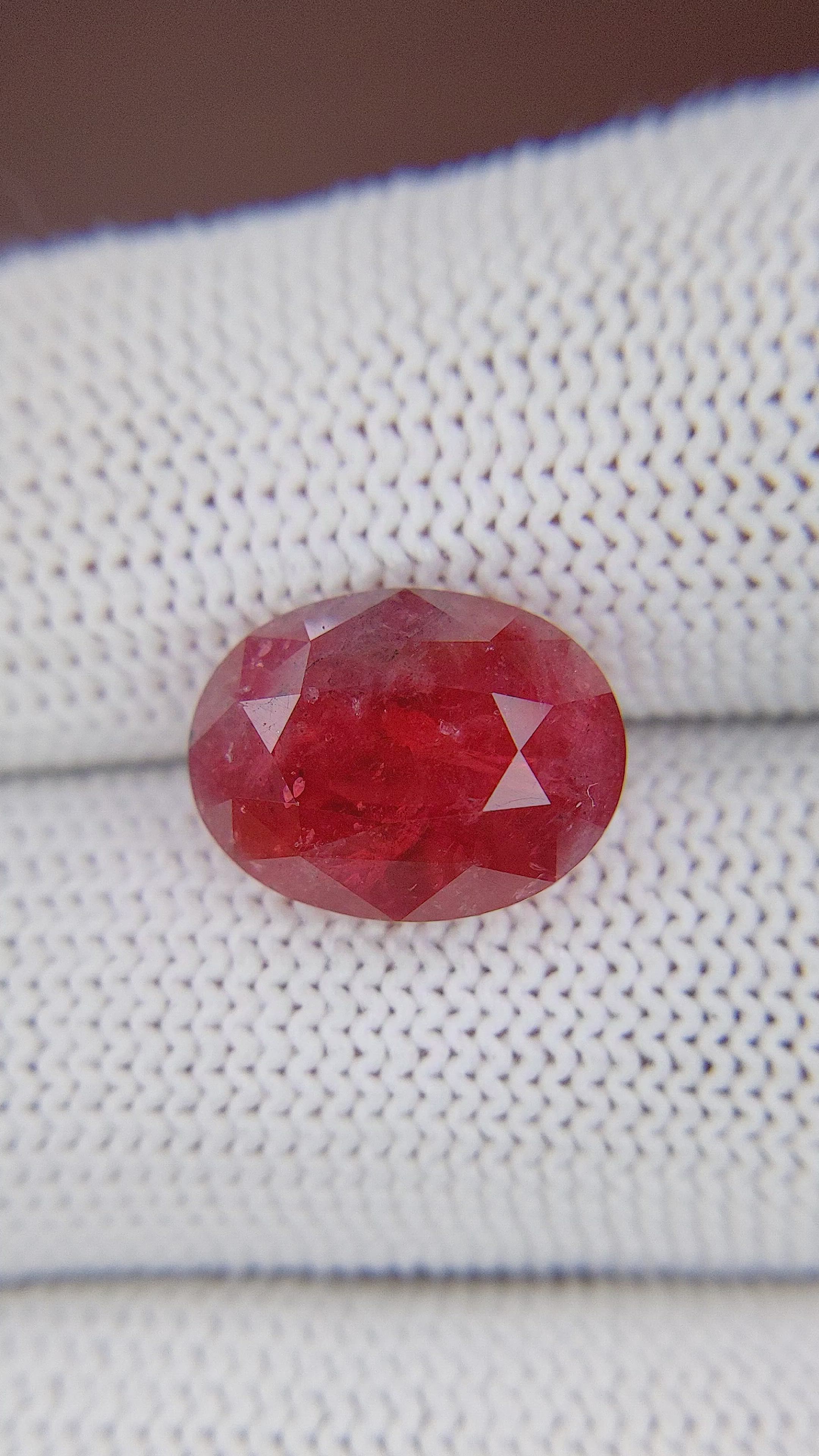 7.89 Ct. Red Spinel from Tanzania Size Video