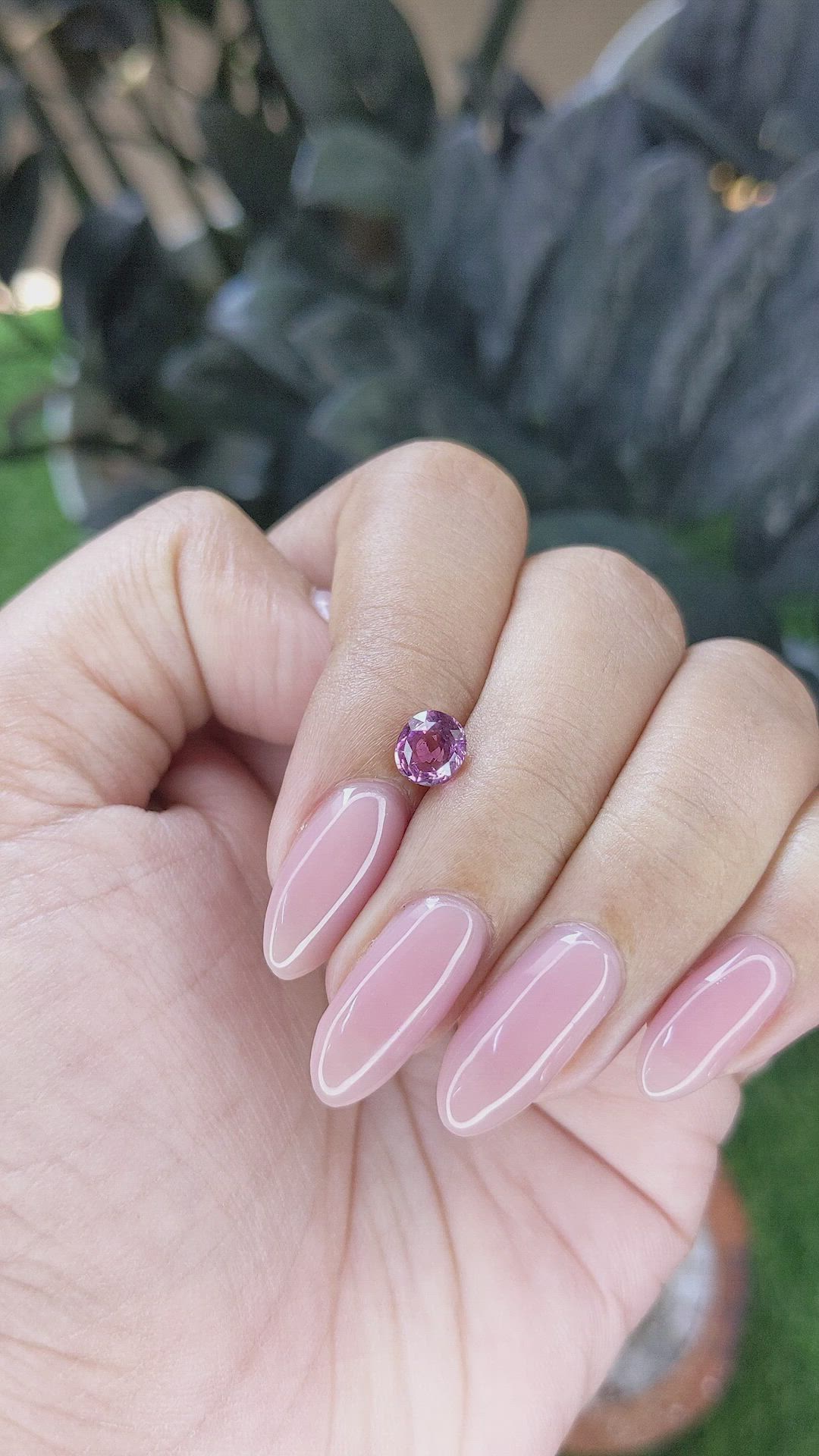 1.00 Ct. Purplish Pink Spinel from Ceylon (Sri Lanka) Size Video