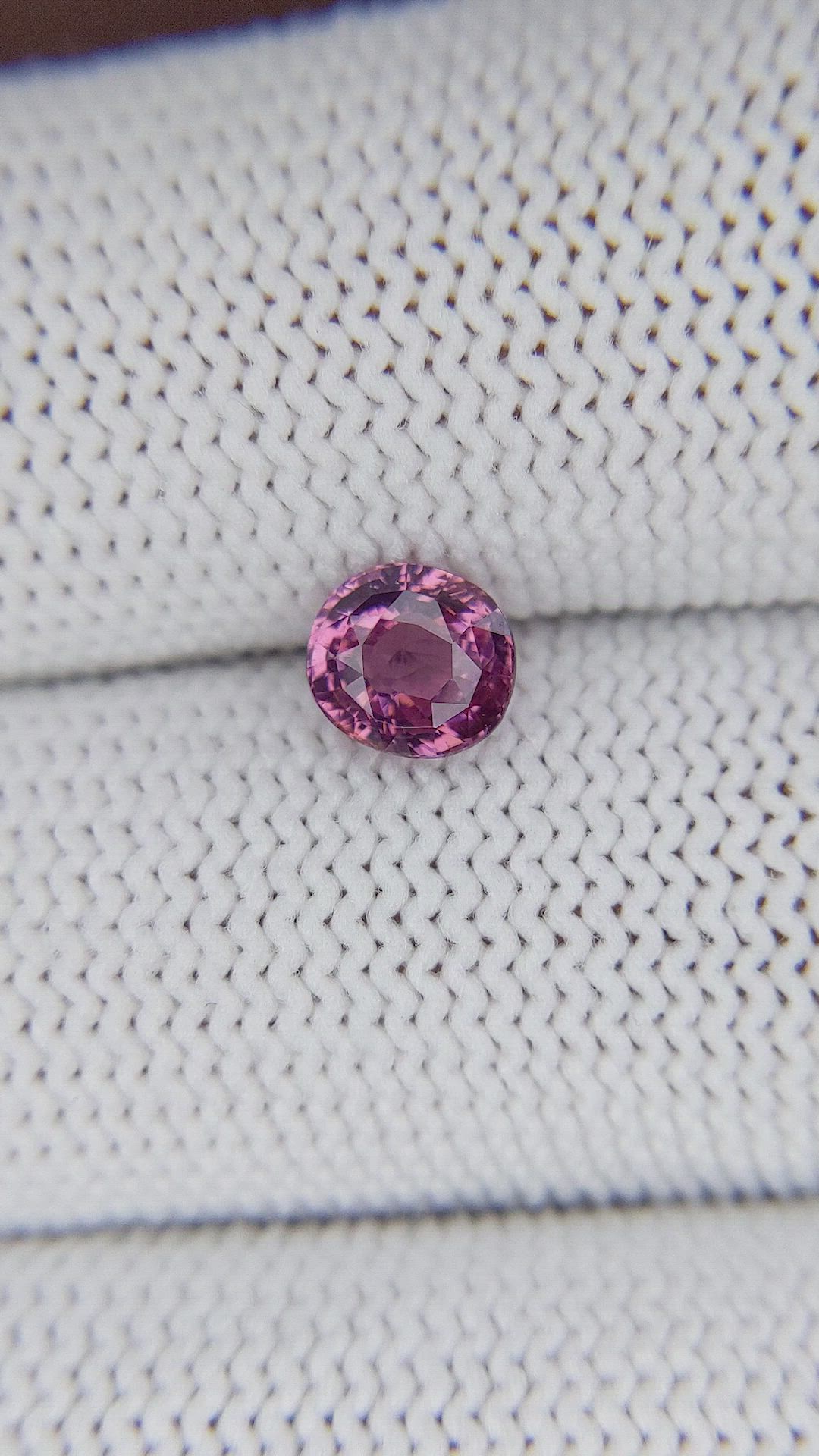 1.00 Ct. Purplish Pink Spinel from Ceylon (Sri Lanka) Size Video