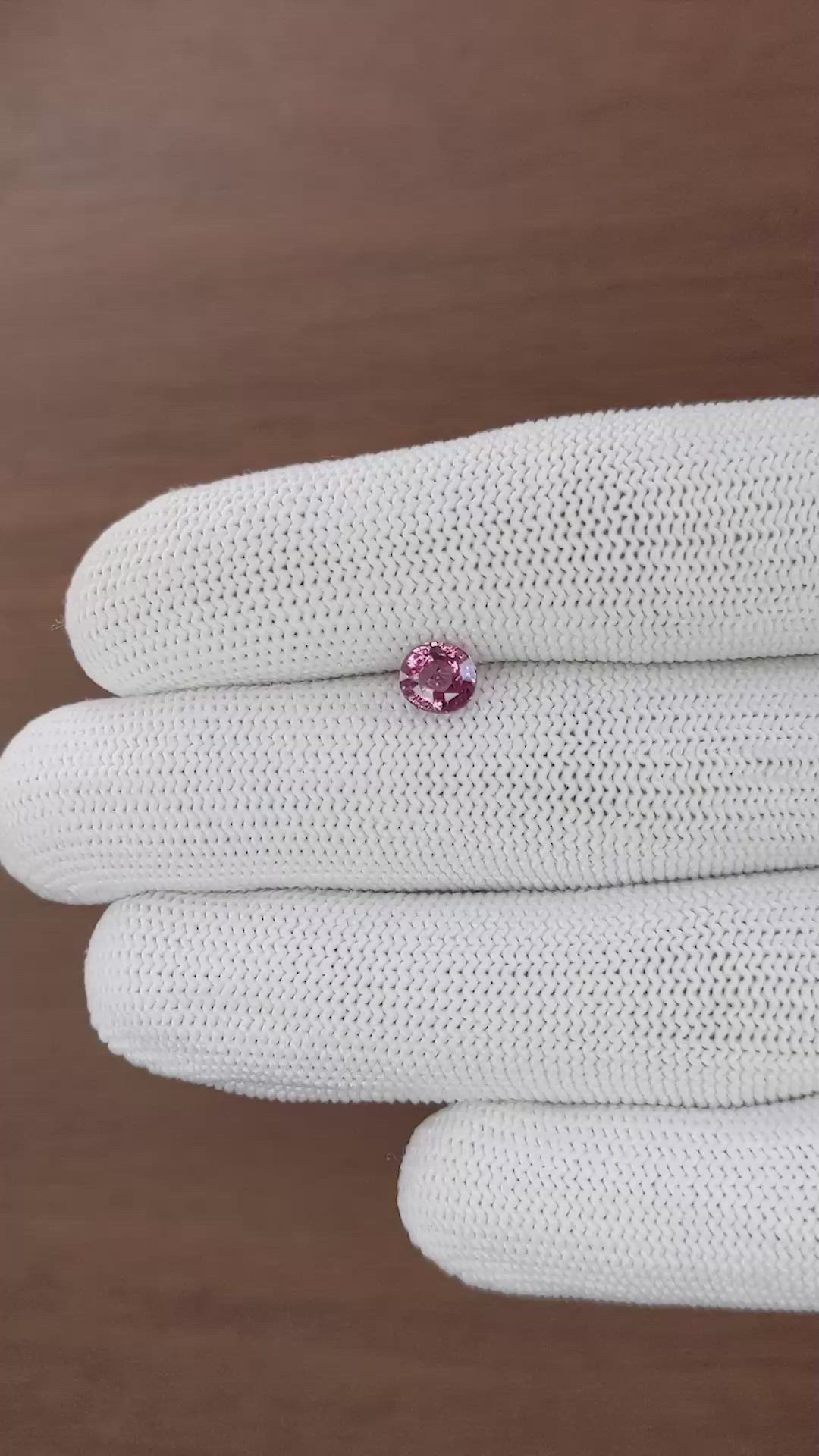 1.00 Ct. Purplish Pink Spinel from Ceylon (Sri Lanka) Size Video