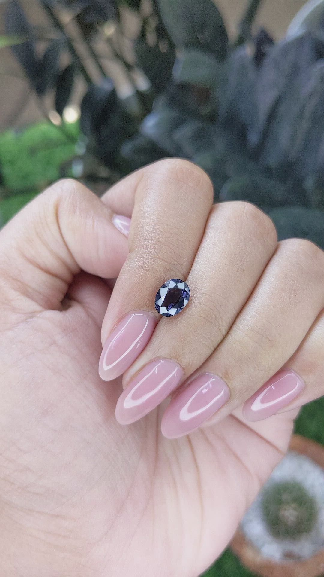 1.60 Ct. Purplish Blue Cobalt Spinel from Ceylon (Sri Lanka) Size Video
