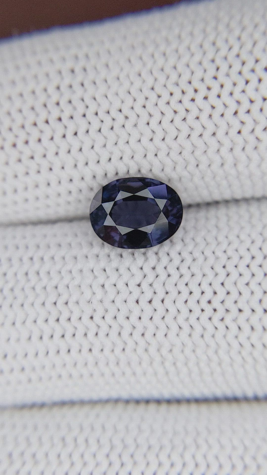 1.60 Ct. Purplish Blue Cobalt Spinel from Ceylon (Sri Lanka) Size Video