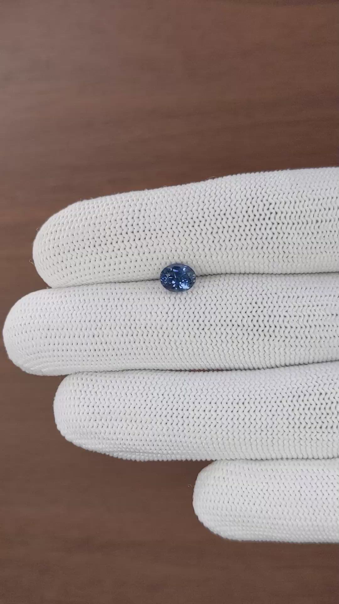 1.11 Ct. Blue Spinel from Ceylon (Sri Lanka) Size Video