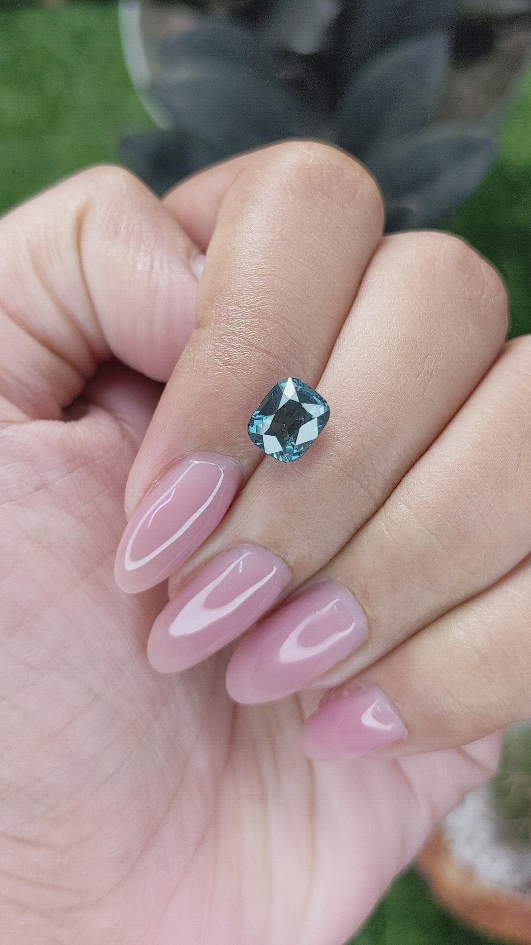 2.09 Ct. Greenish Blue Spinel from Ceylon (Sri Lanka) Size Video