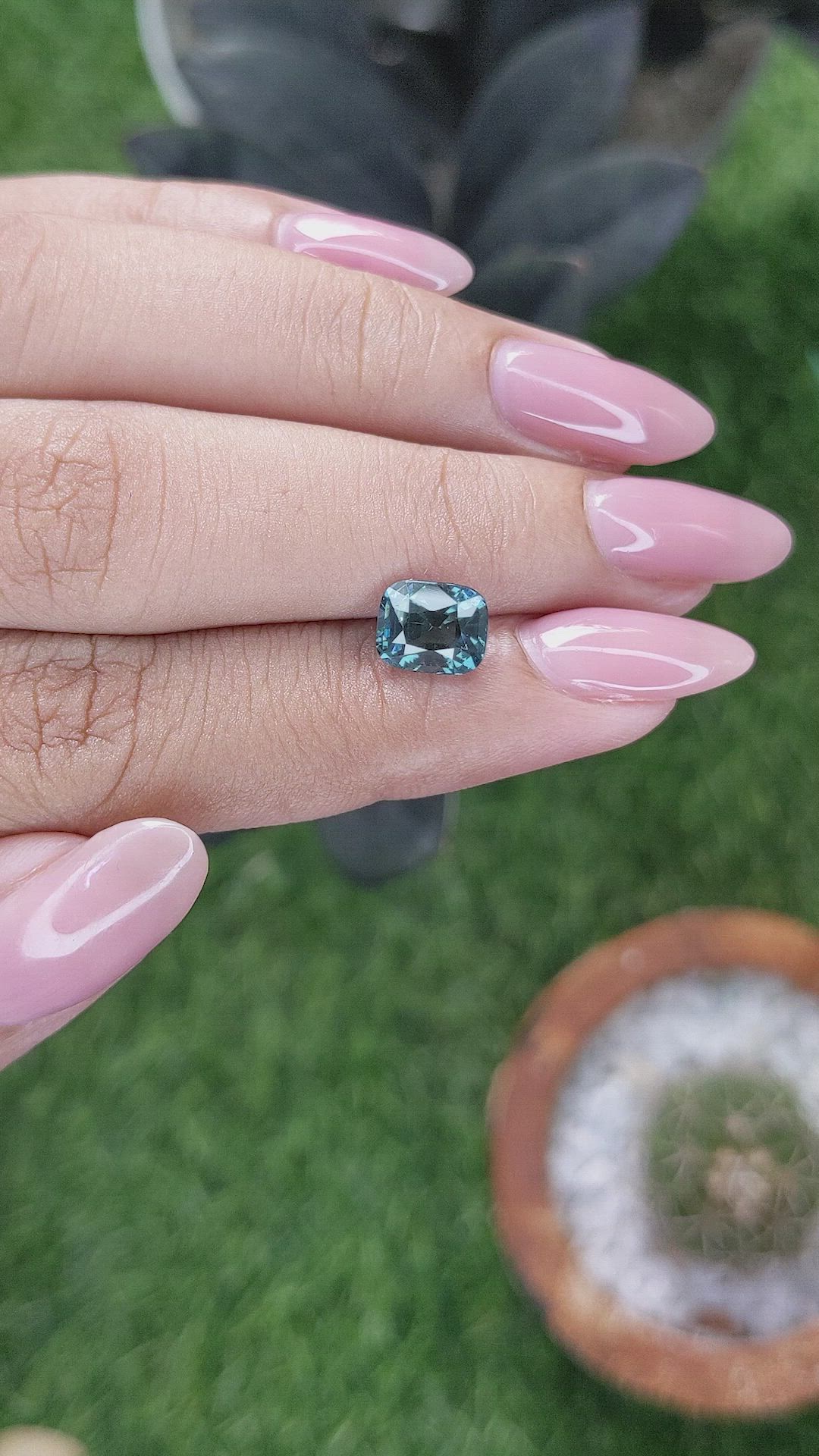 2.09 Ct. Greenish Blue Spinel from Ceylon (Sri Lanka) Size Video