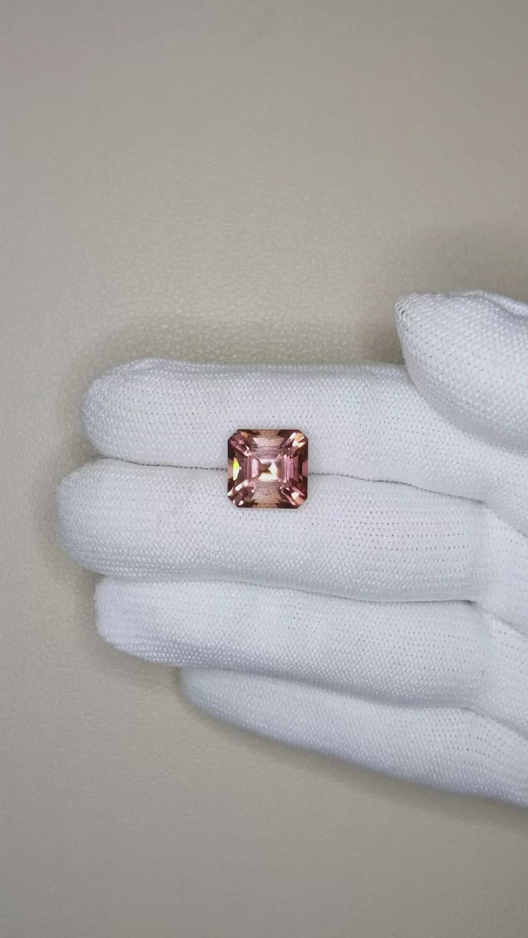 5.97 Ct. Peach Tourmaline from Afghanistan Size Video