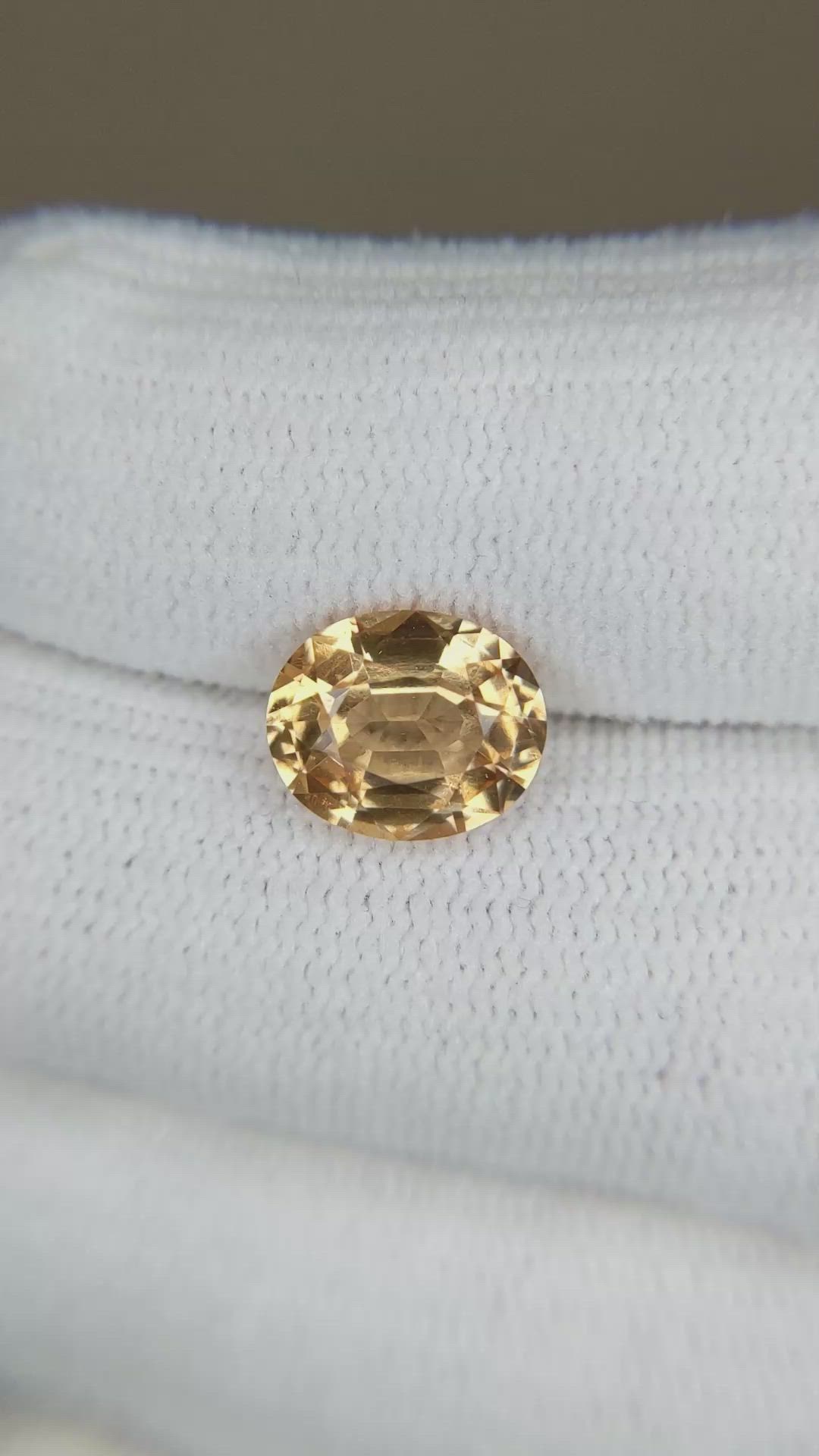 3.26 Ct. Golden Brown Garnet from South Africa Size Video