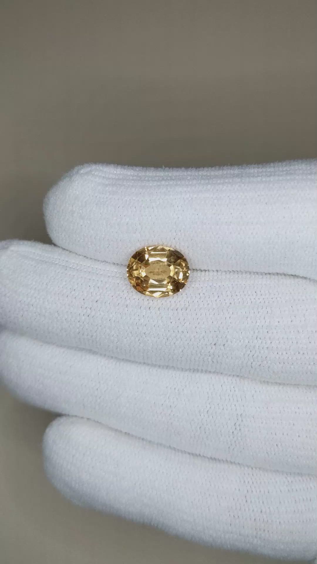 3.26 Ct. Golden Brown Garnet from South Africa Size Video