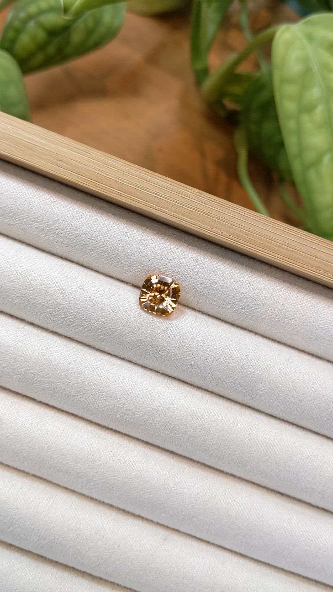 2.91 Ct. Golden Brown Garnet from South Africa Size Video