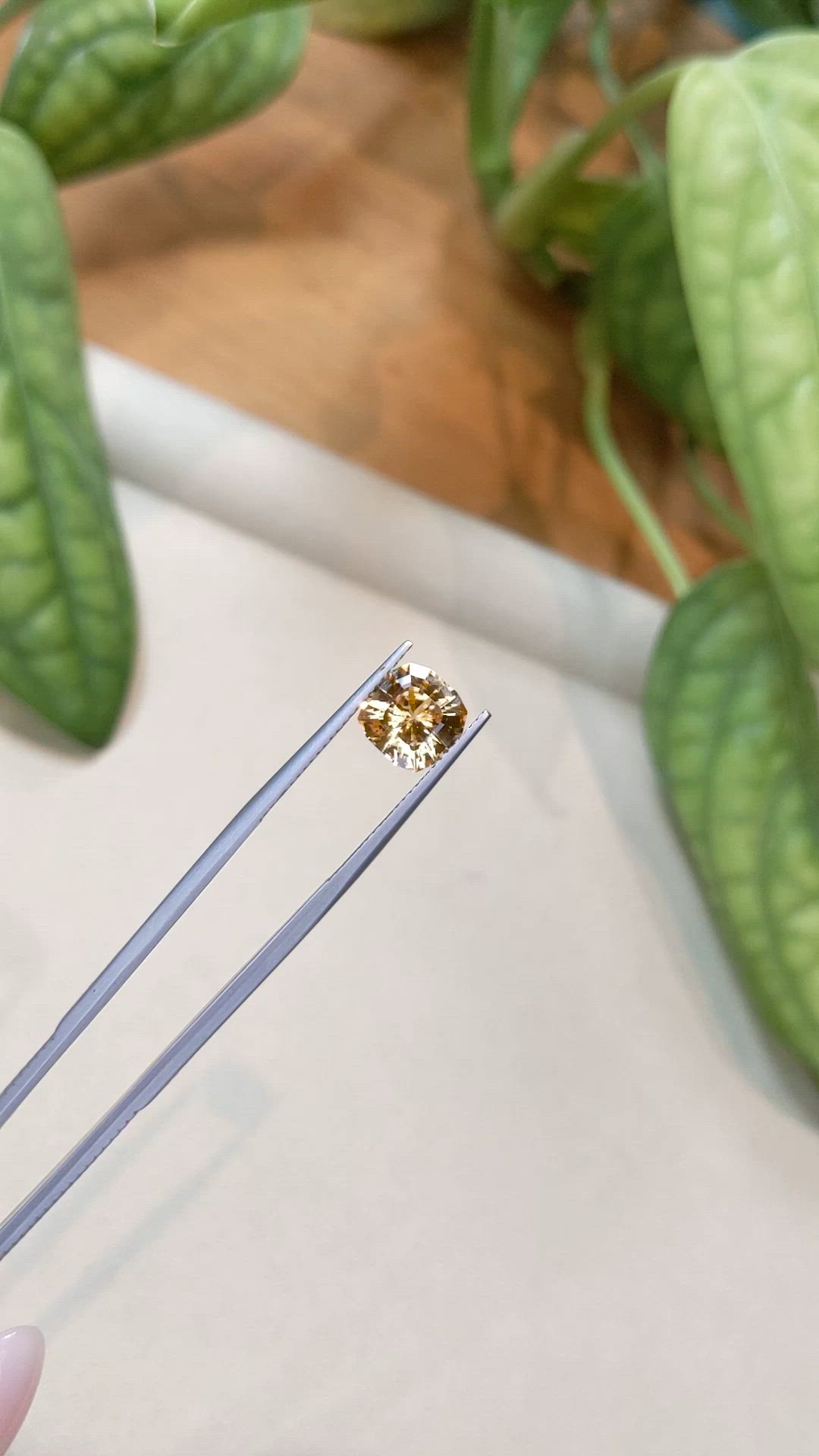 2.91 Ct. Golden Brown Garnet from South Africa Size Video