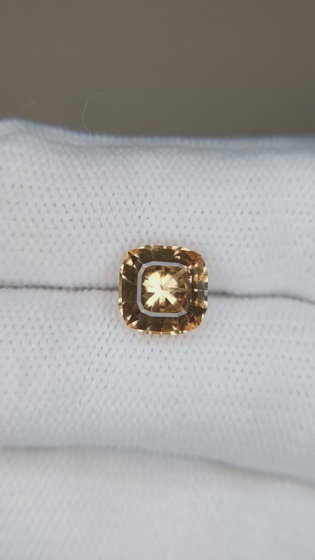 2.91 Ct. Golden Brown Garnet from South Africa Size Video