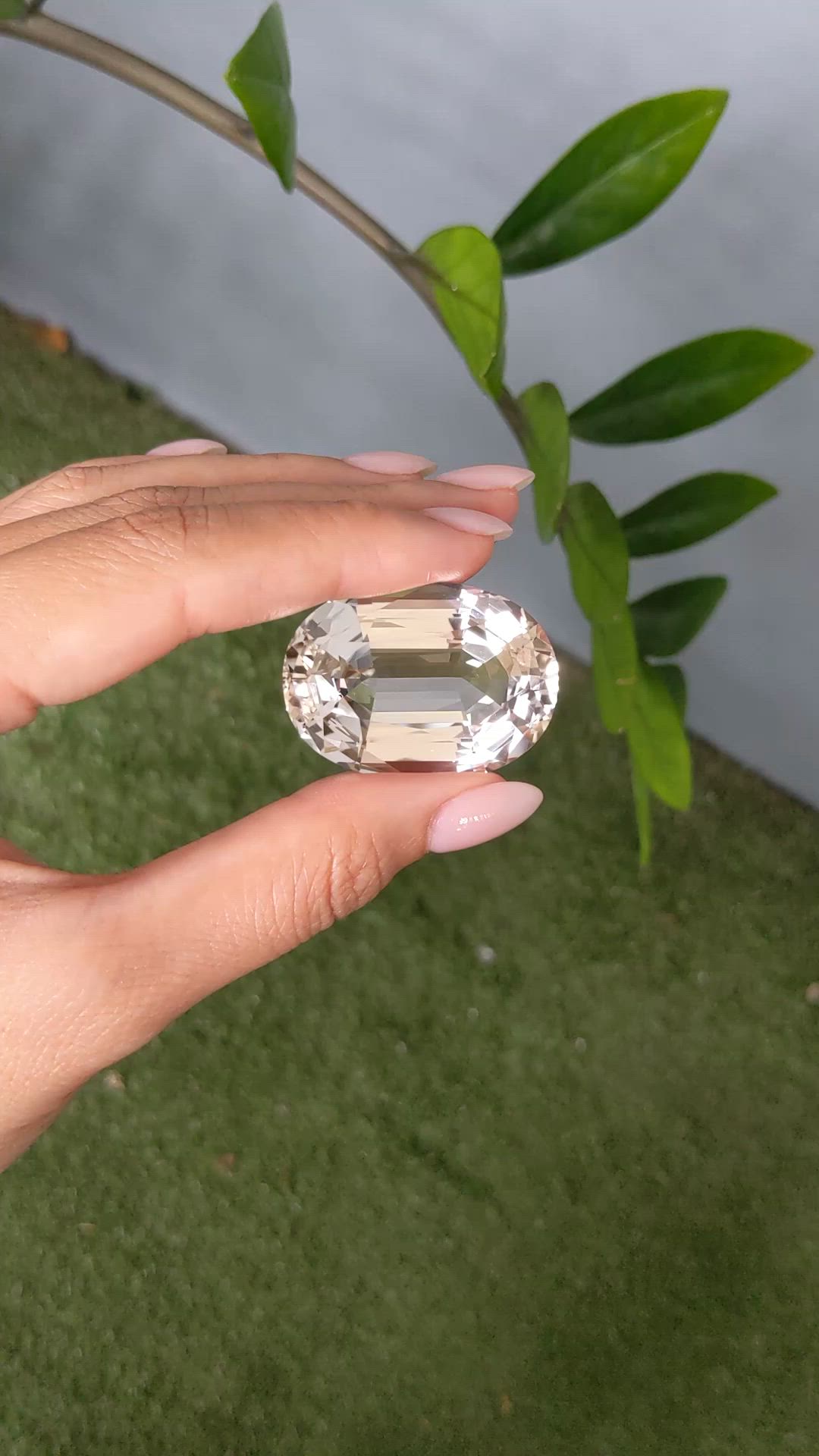 145.75 Ct. White Topaz from Brazil Size Video