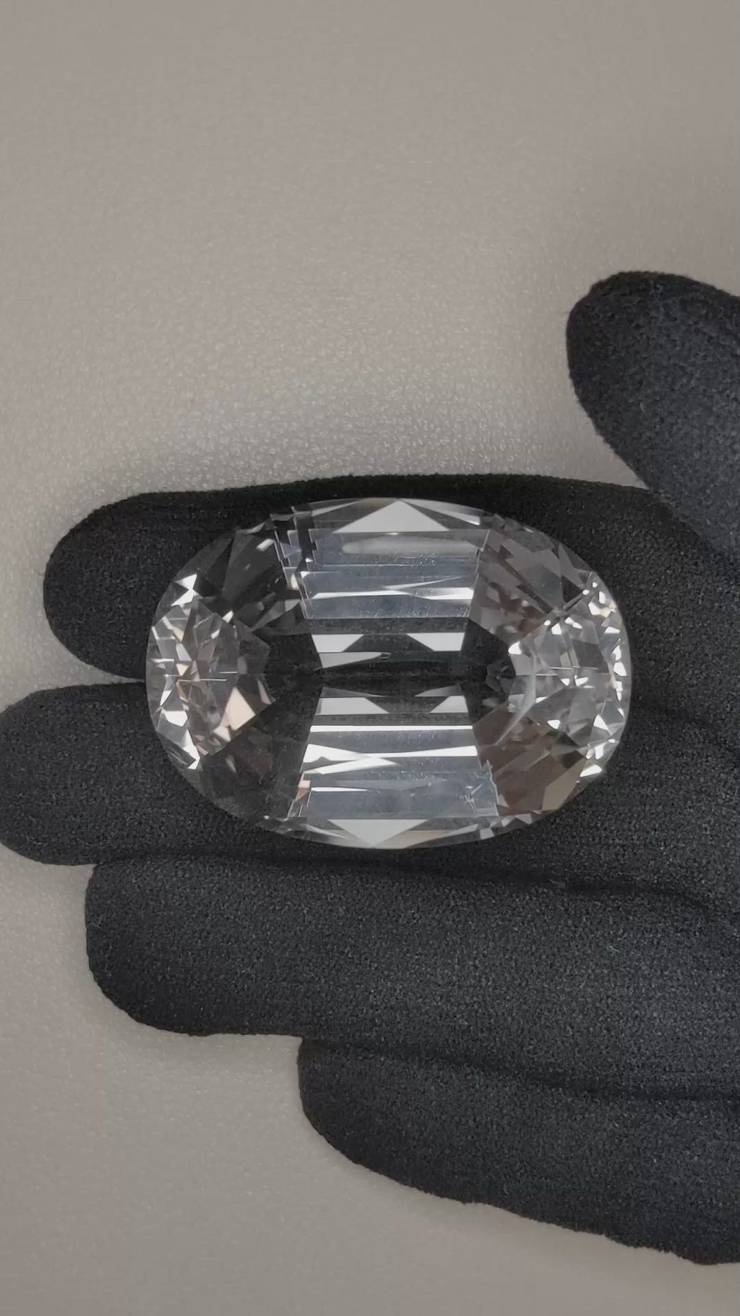 145.75 Ct. White Topaz from Brazil Size Video