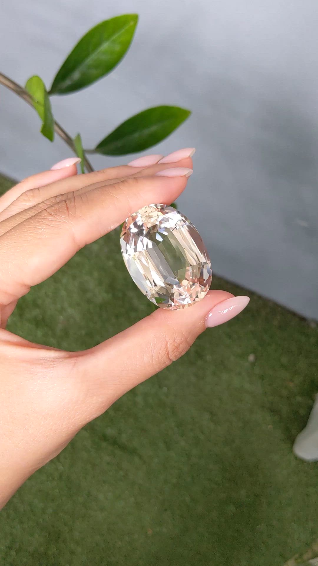 145.75 Ct. White Topaz from Brazil Size Video