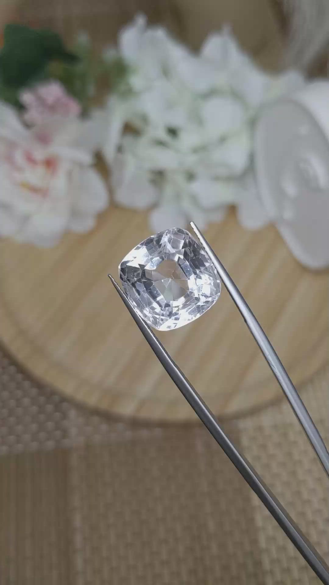 19.43 Ct. White Quartz from Madagascar Size Video