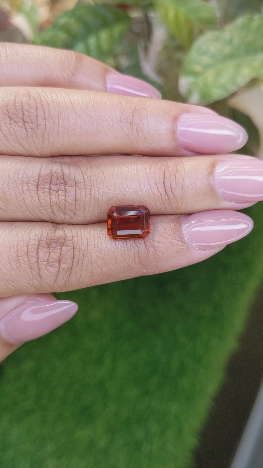 3.90 Ct. Reddish Orange Hessonite Garnet from Madagascar Size Video