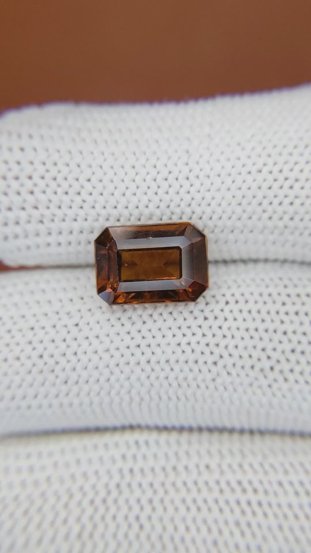4.58 Ct. Reddish Orange Hessonite Garnet from Madagascar Size Video