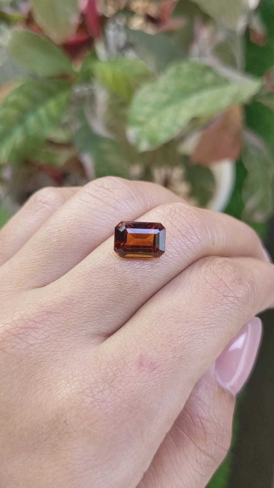 4.58 Ct. Reddish Orange Hessonite Garnet from Madagascar Size Video