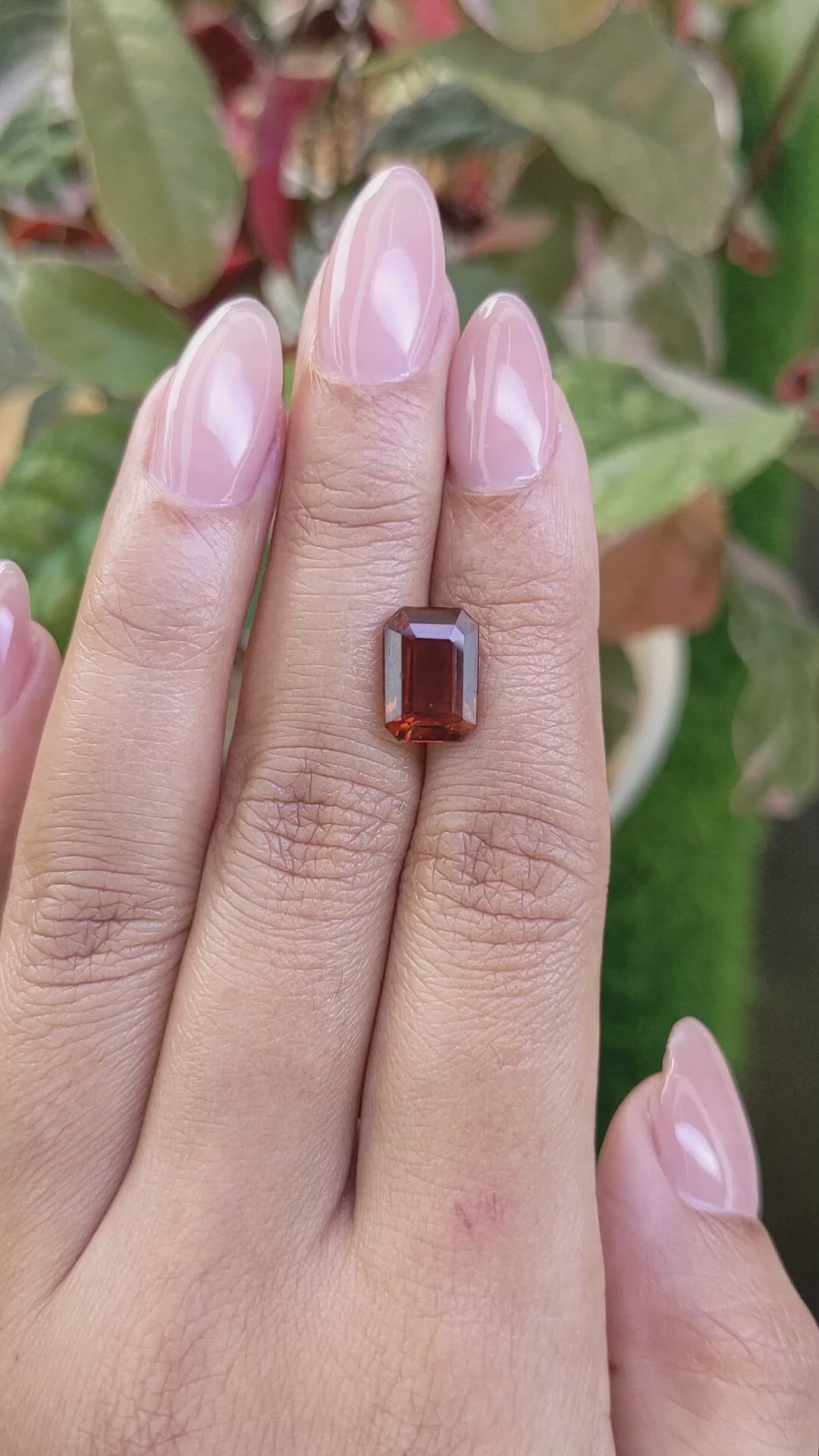 4.58 Ct. Reddish Orange Hessonite Garnet from Madagascar Size Video