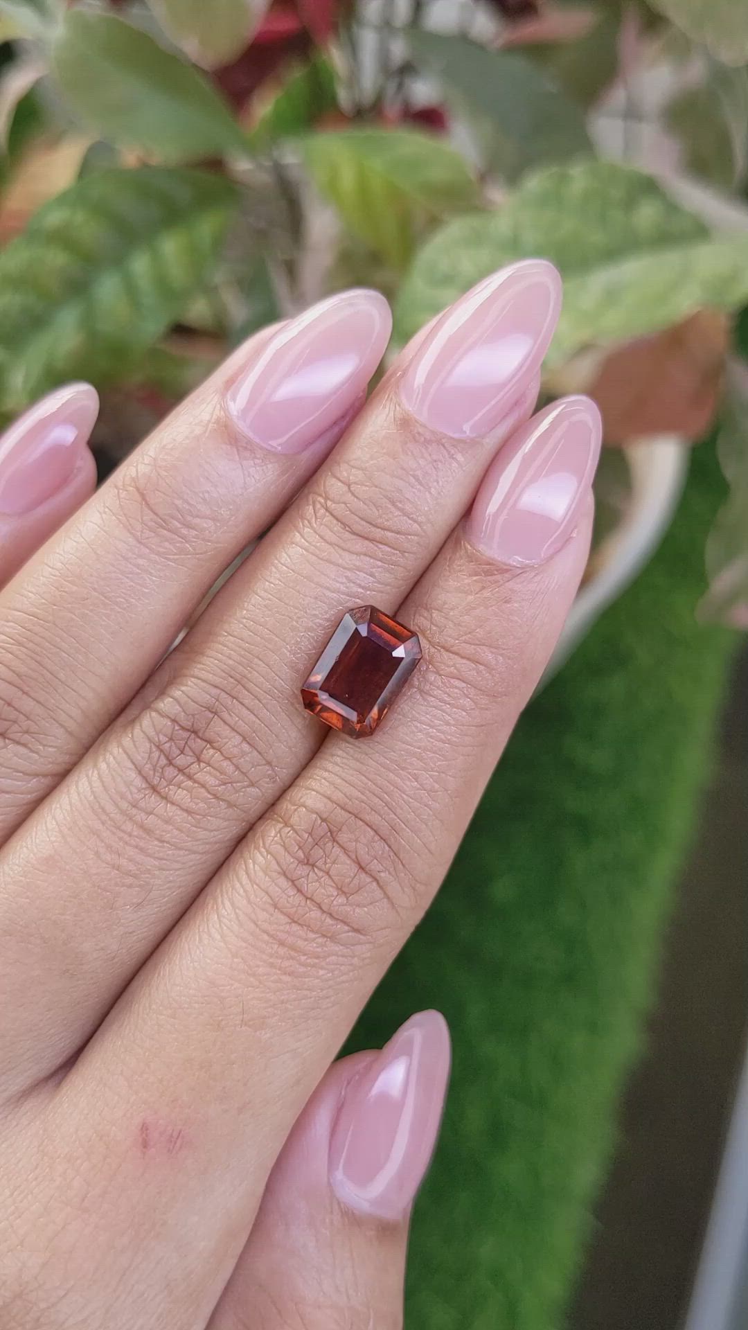 4.58 Ct. Reddish Orange Hessonite Garnet from Madagascar Size Video