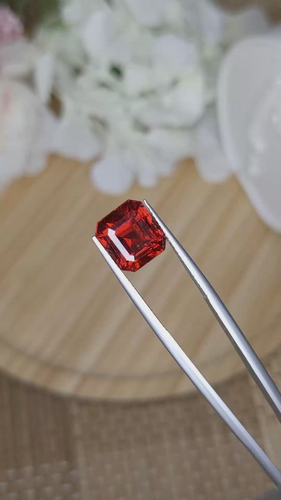 6.92 Ct. Reddish Orange Hessonite Garnet from Madagascar Size Video