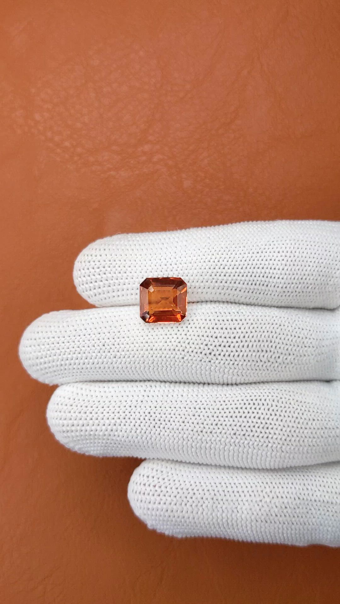 4.87 Ct. Reddish Orange Hessonite Garnet from Madagascar Size Video