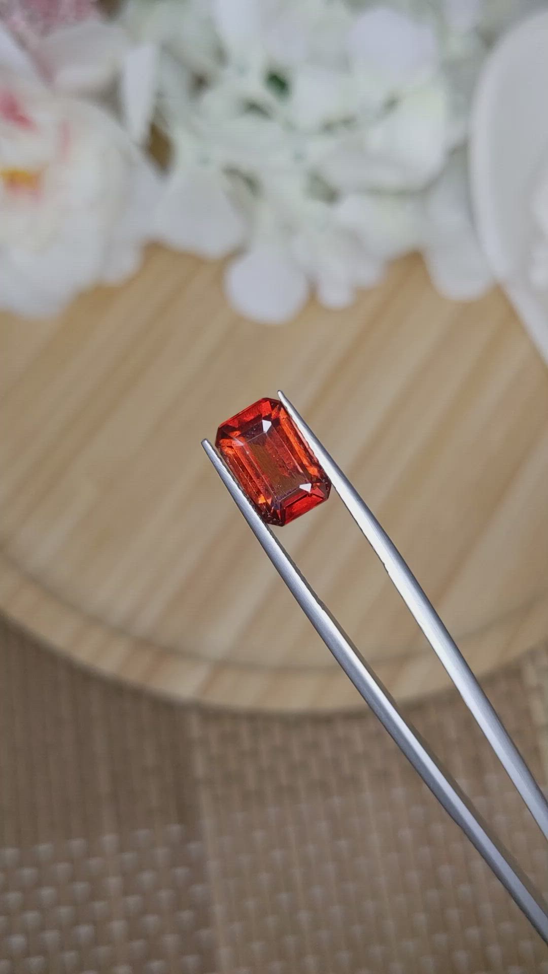 4.58 Ct. Reddish Orange Hessonite Garnet from Madagascar Size Video