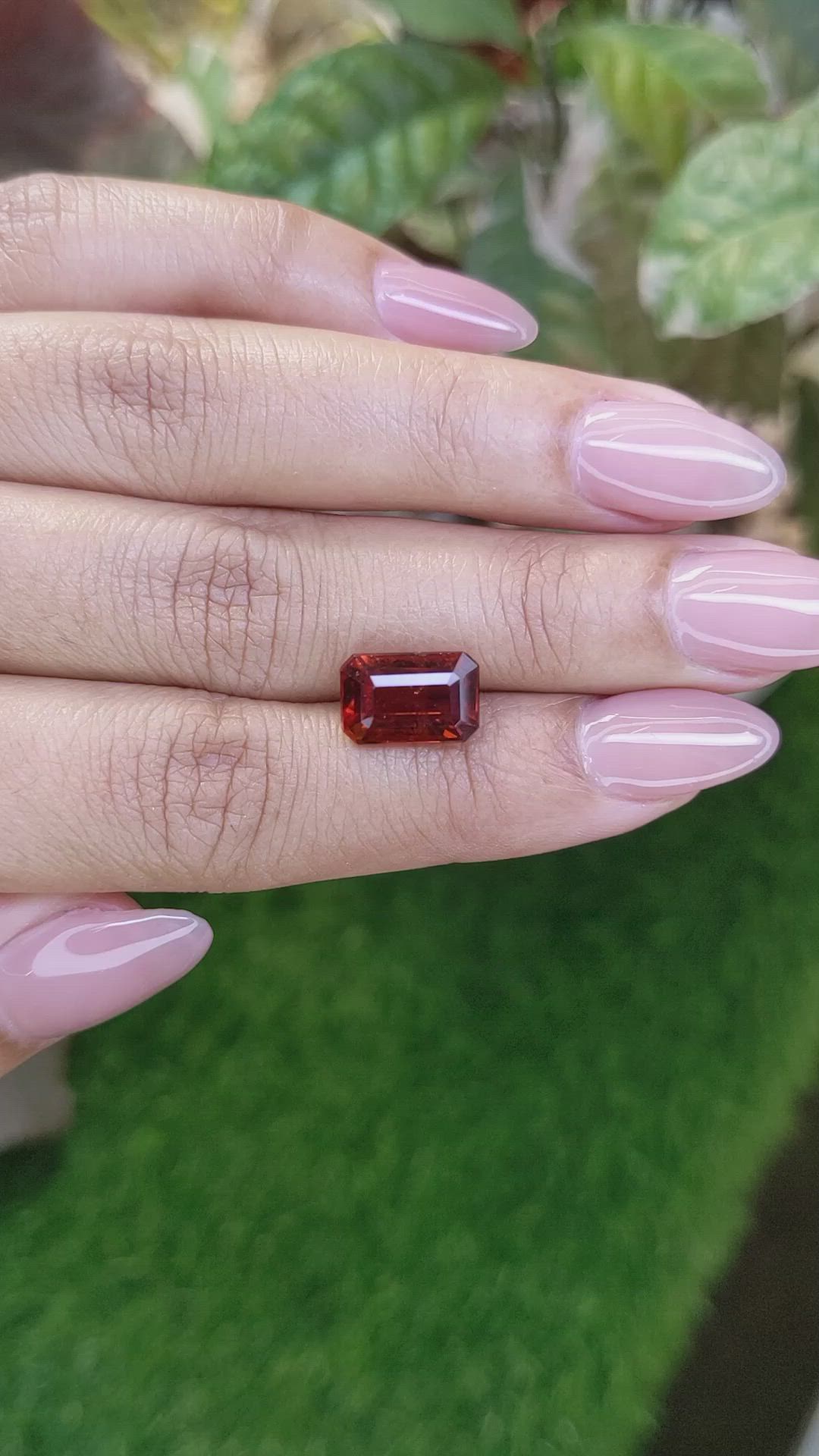 4.58 Ct. Reddish Orange Hessonite Garnet from Madagascar Size Video