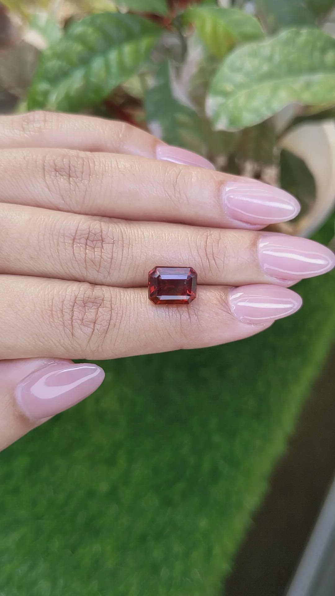 6.21 Ct. Reddish Orange Hessonite Garnet from Madagascar Size Video
