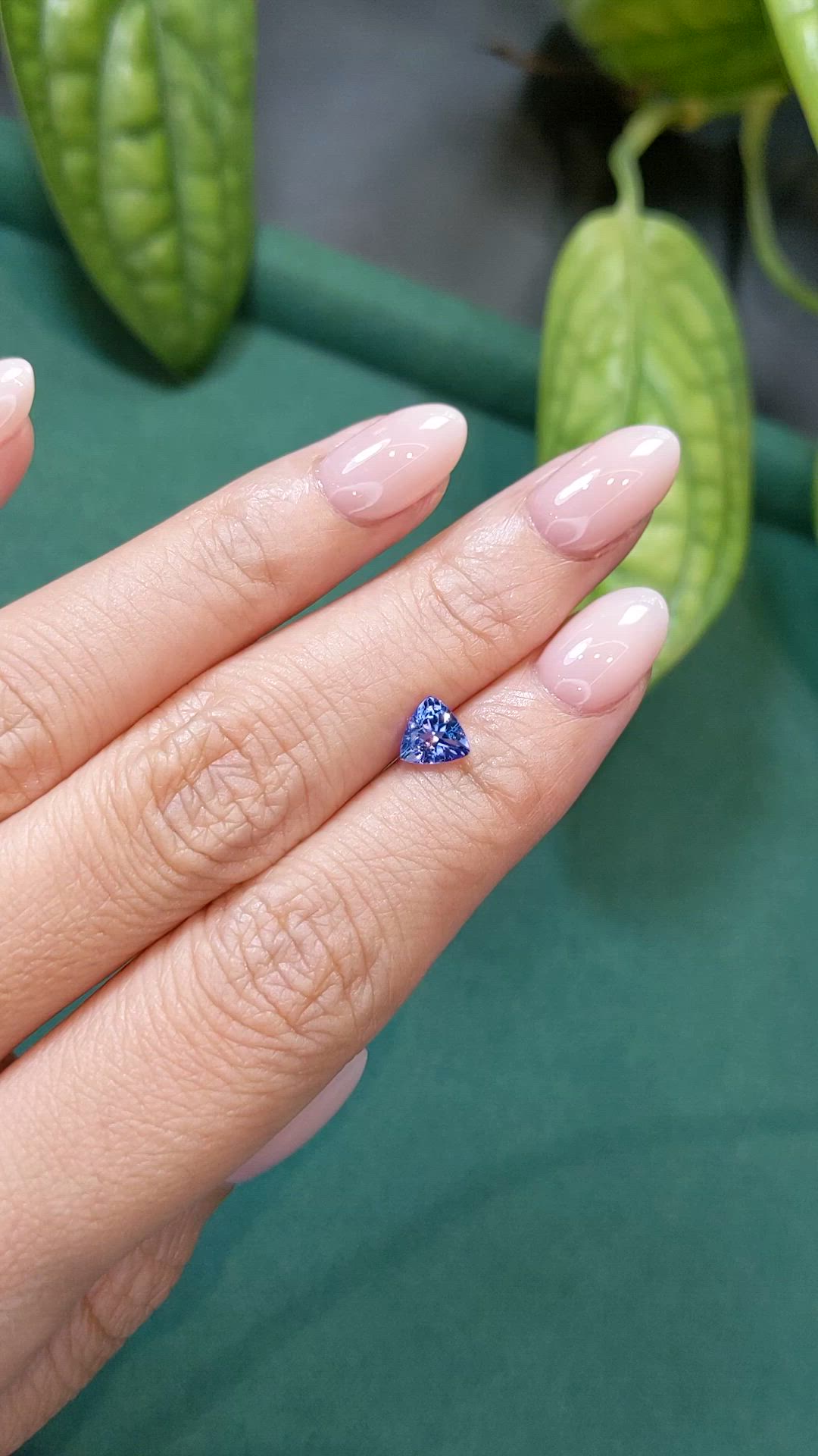 0.90 Ct. Violetish Blue Tanzanite from Tanzania Size Video