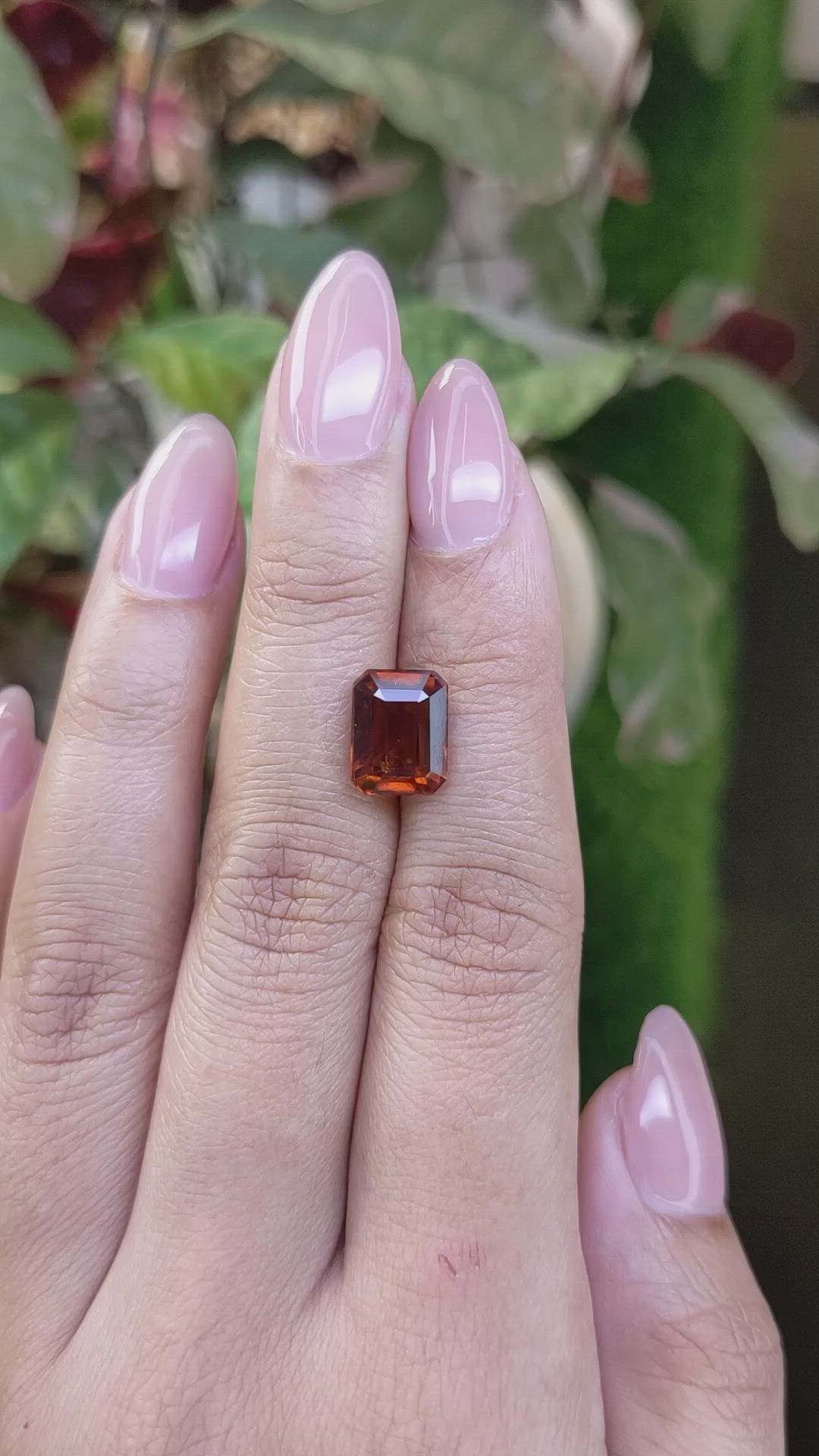 4.42 Ct. Orange Hessonite Garnet from Madagascar Size Video