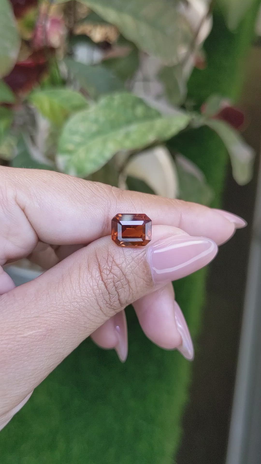 4.27 Ct. Reddish Orange Hessonite Garnet from Madagascar Size Video