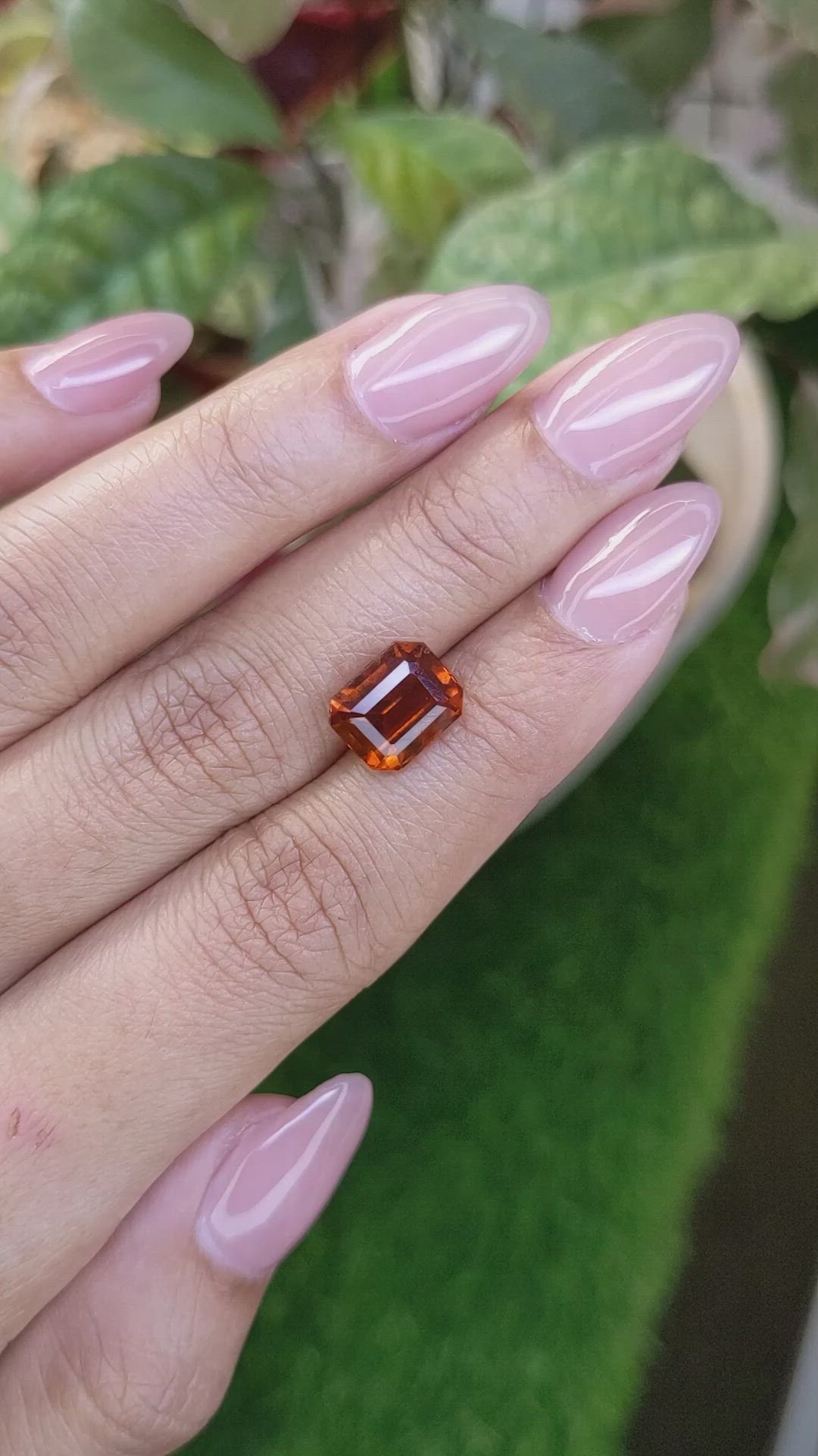 4.27 Ct. Reddish Orange Hessonite Garnet from Madagascar Size Video