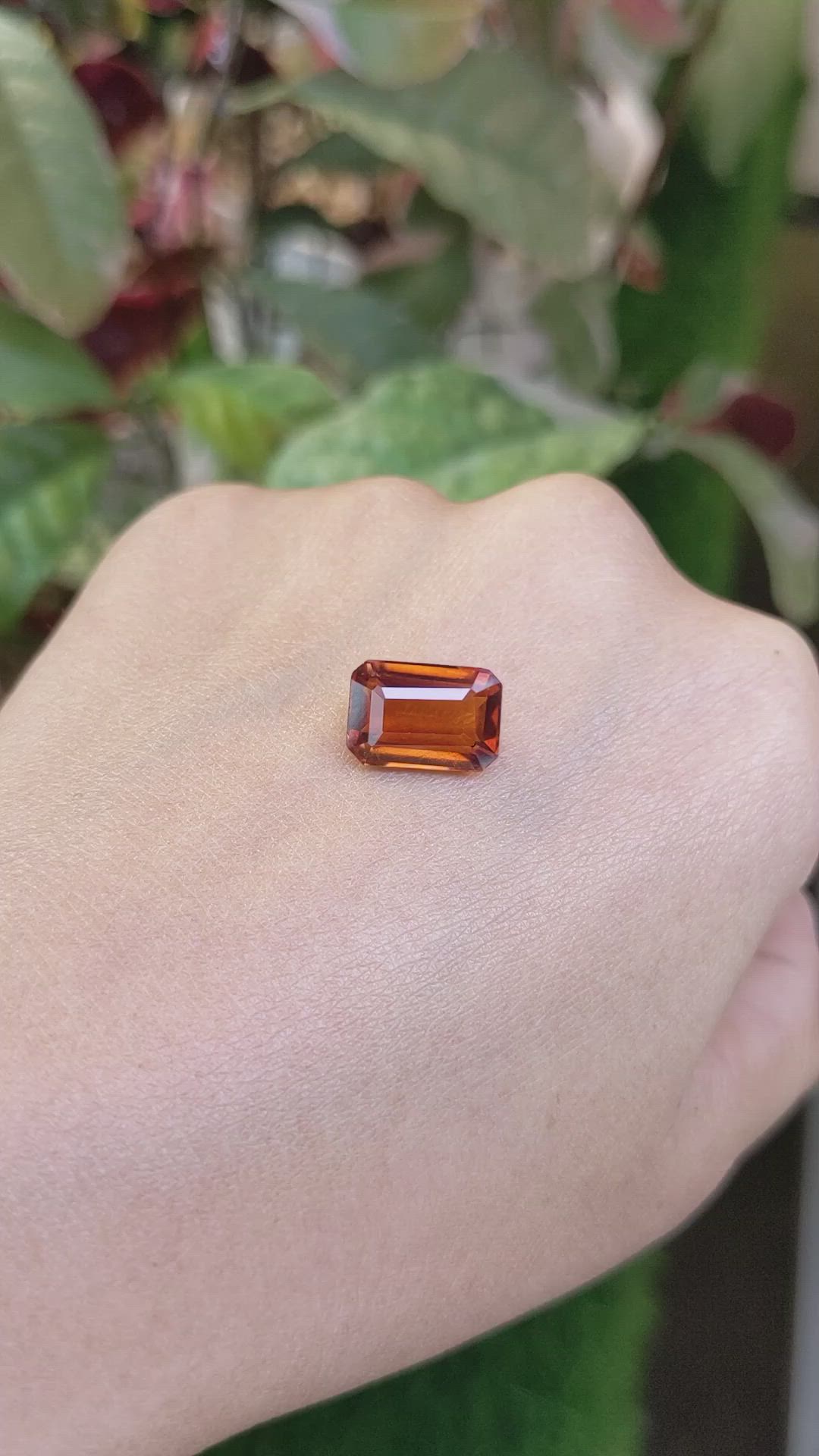 5.67 Ct. Reddish Orange Hessonite Garnet from Madagascar Size Video