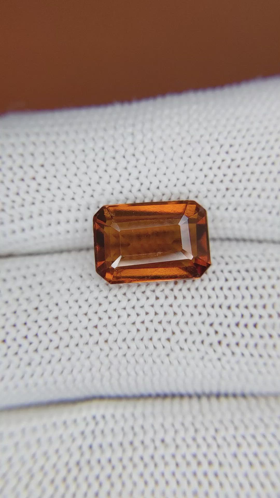 5.67 Ct. Reddish Orange Hessonite Garnet from Madagascar Size Video