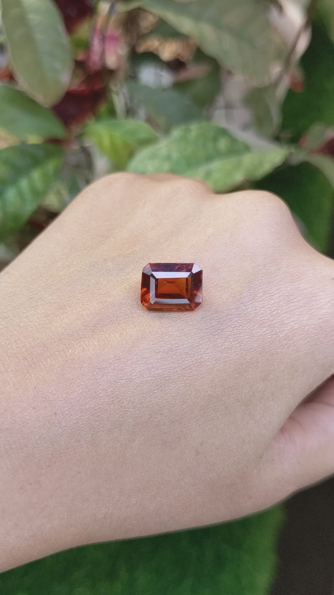 6.61 Ct. Reddish Orange Hessonite Garnet from Madagascar Size Video