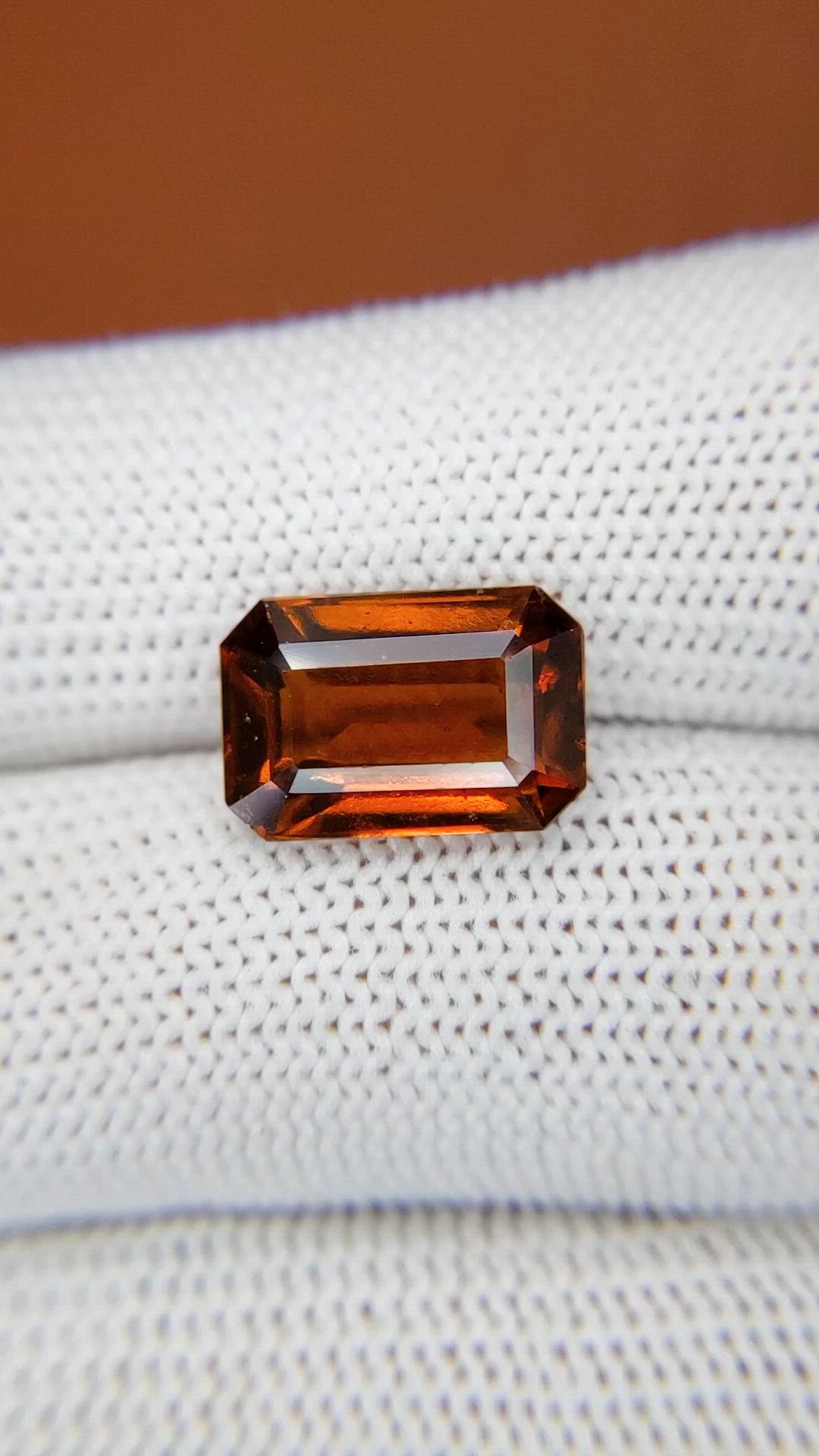 6.54 Ct. Reddish Orange Hessonite Garnet from Madagascar Size Video