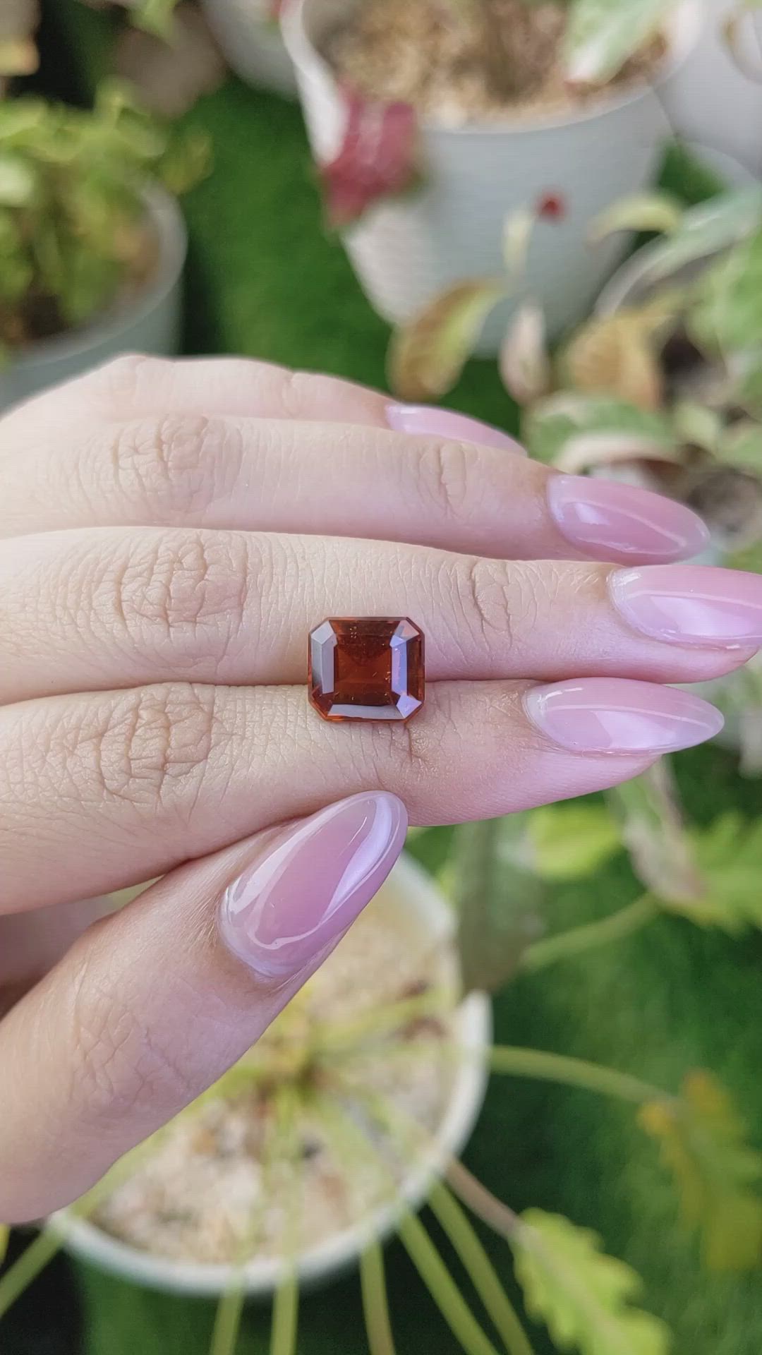 5.03 Ct. Reddish Orange Hessonite Garnet from Madagascar Size Video